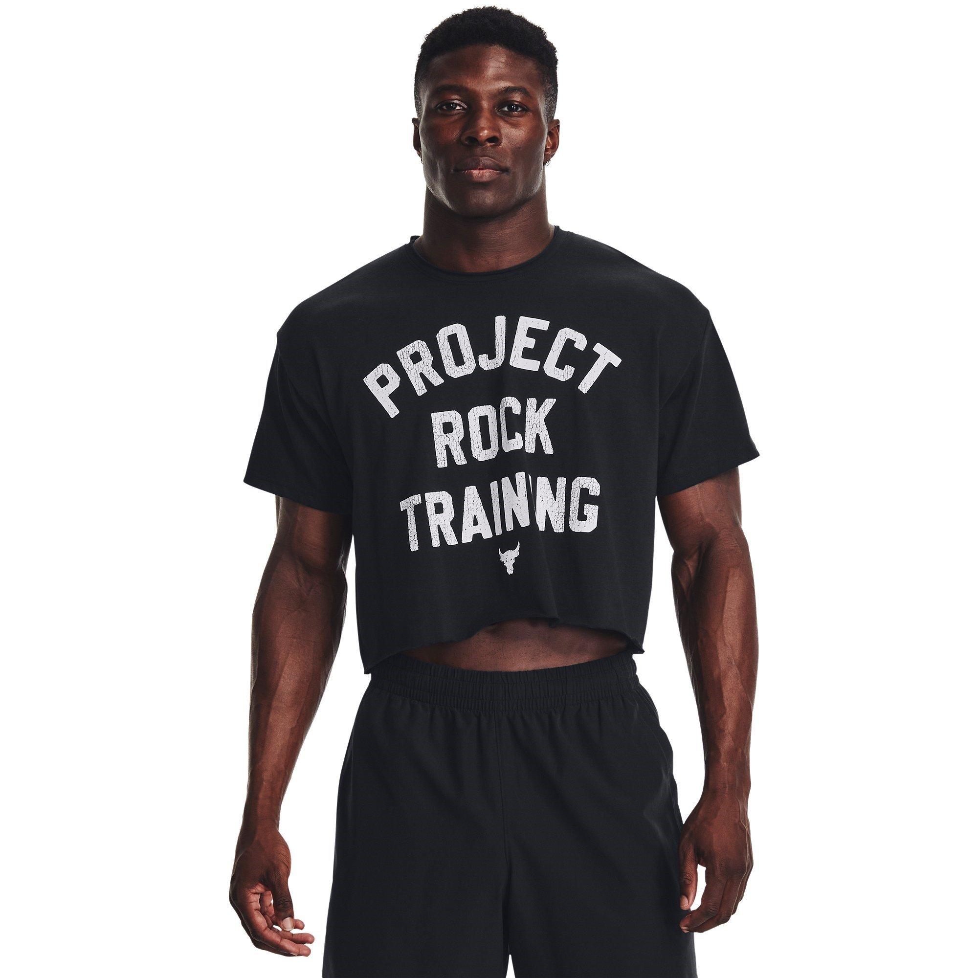 Black - Under Armour - Men's Cutoff Crop Top - 2