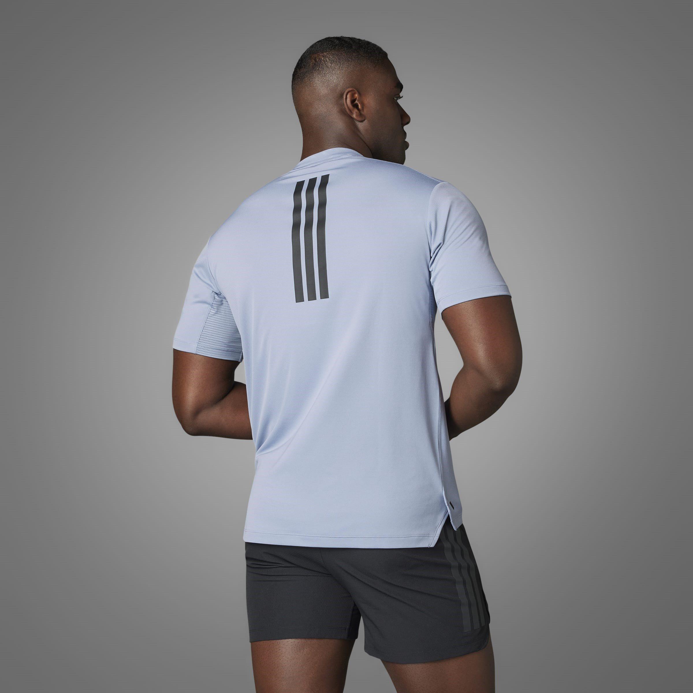 Silver Violet - adidas - Men's Power Short-Sleeve Performance Gym Top - 8