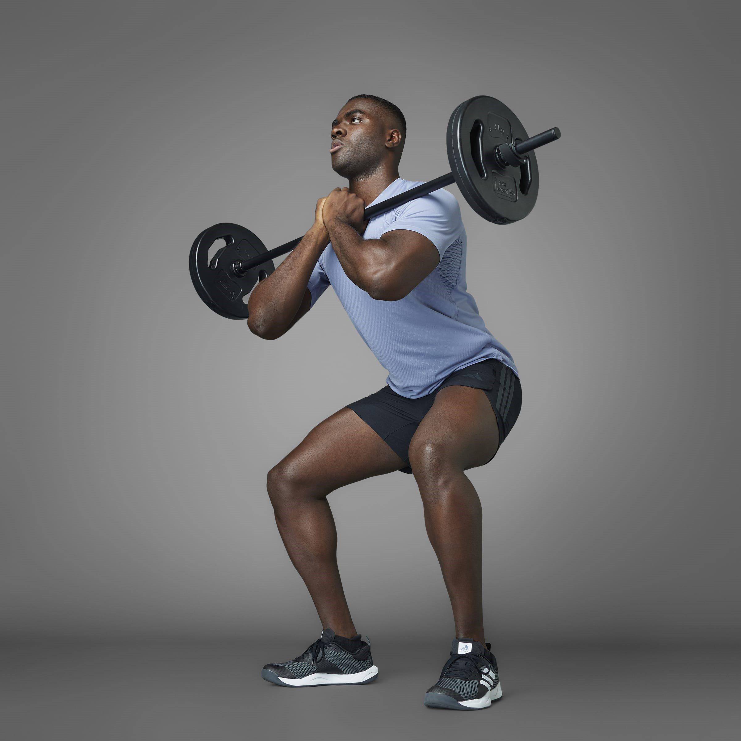 Silver Violet - adidas - Men's Power Short-Sleeve Performance Gym Top - 9