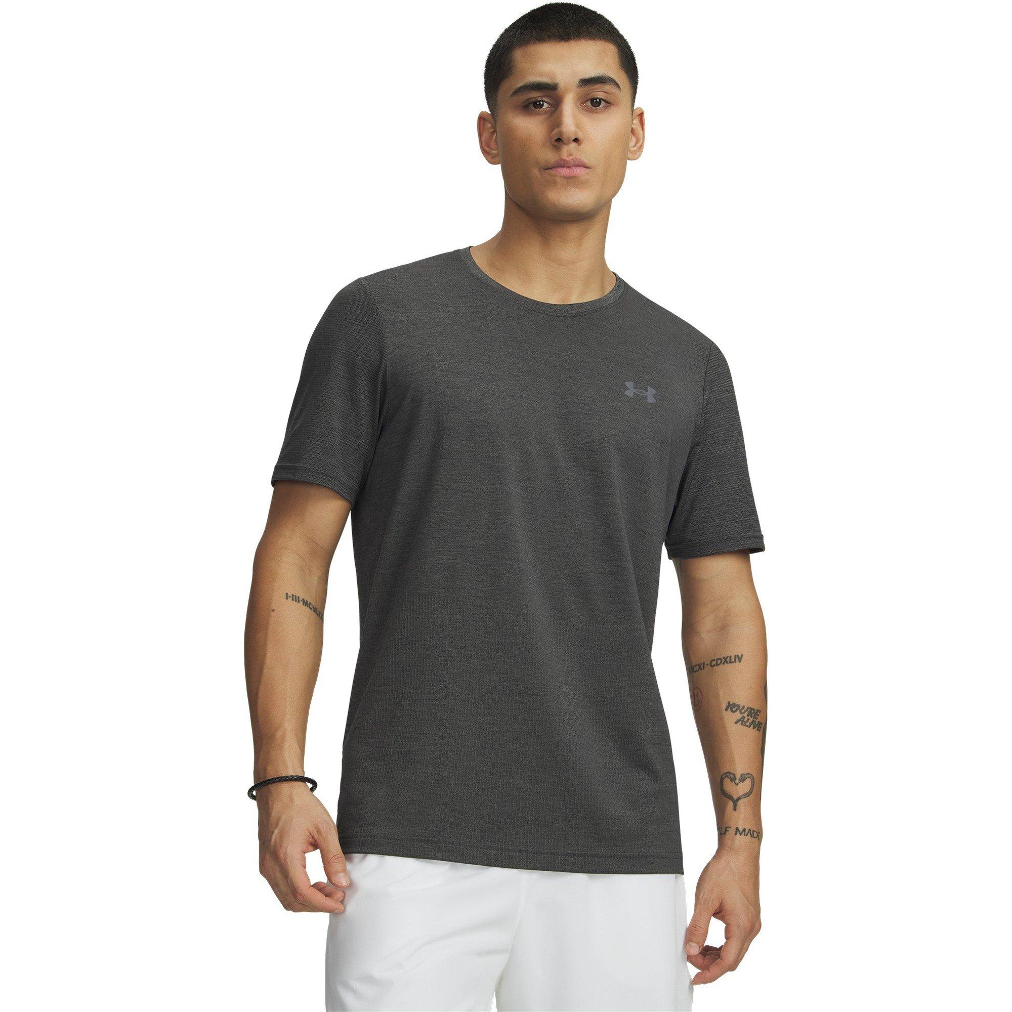 Under Armour Men's Vanishe Seamless Short Sleeve Performance Gym Top - Black/Grey - L