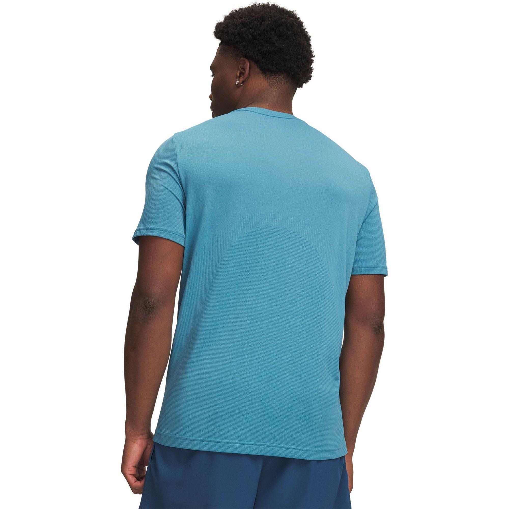 Bleu/Noir - Under Armour - Men's VanishE Seamless Short Sleeve Performance Gym Top - 2