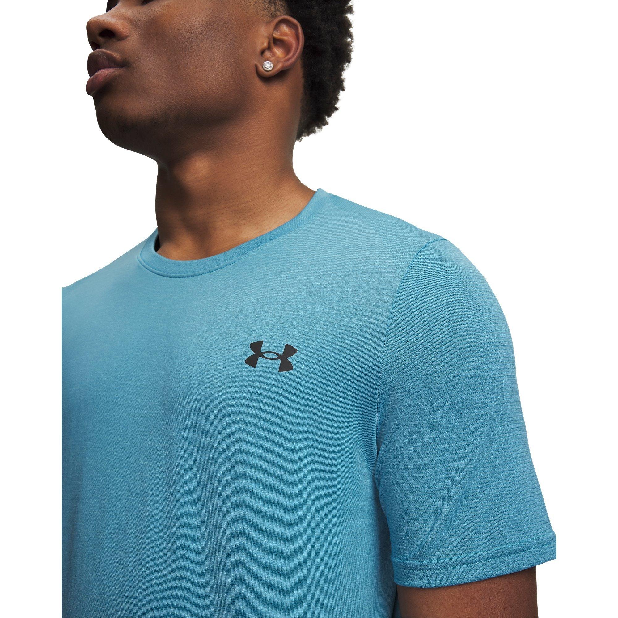 Bleu/Noir - Under Armour - Men's VanishE Seamless Short Sleeve Performance Gym Top - 3