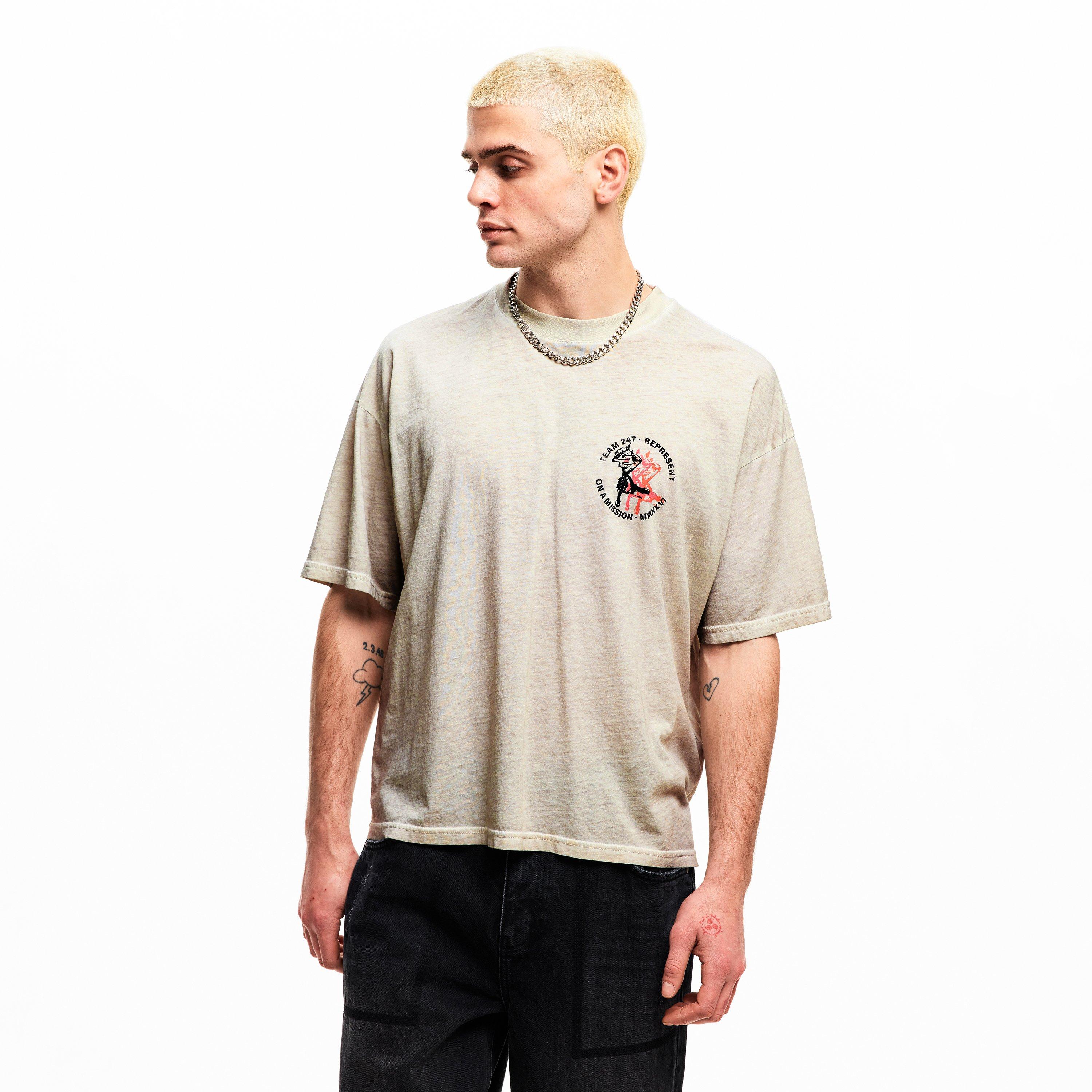 Bleach Wash - Represent 247 - Men's Short Sleeve Performance Gym Top - 3