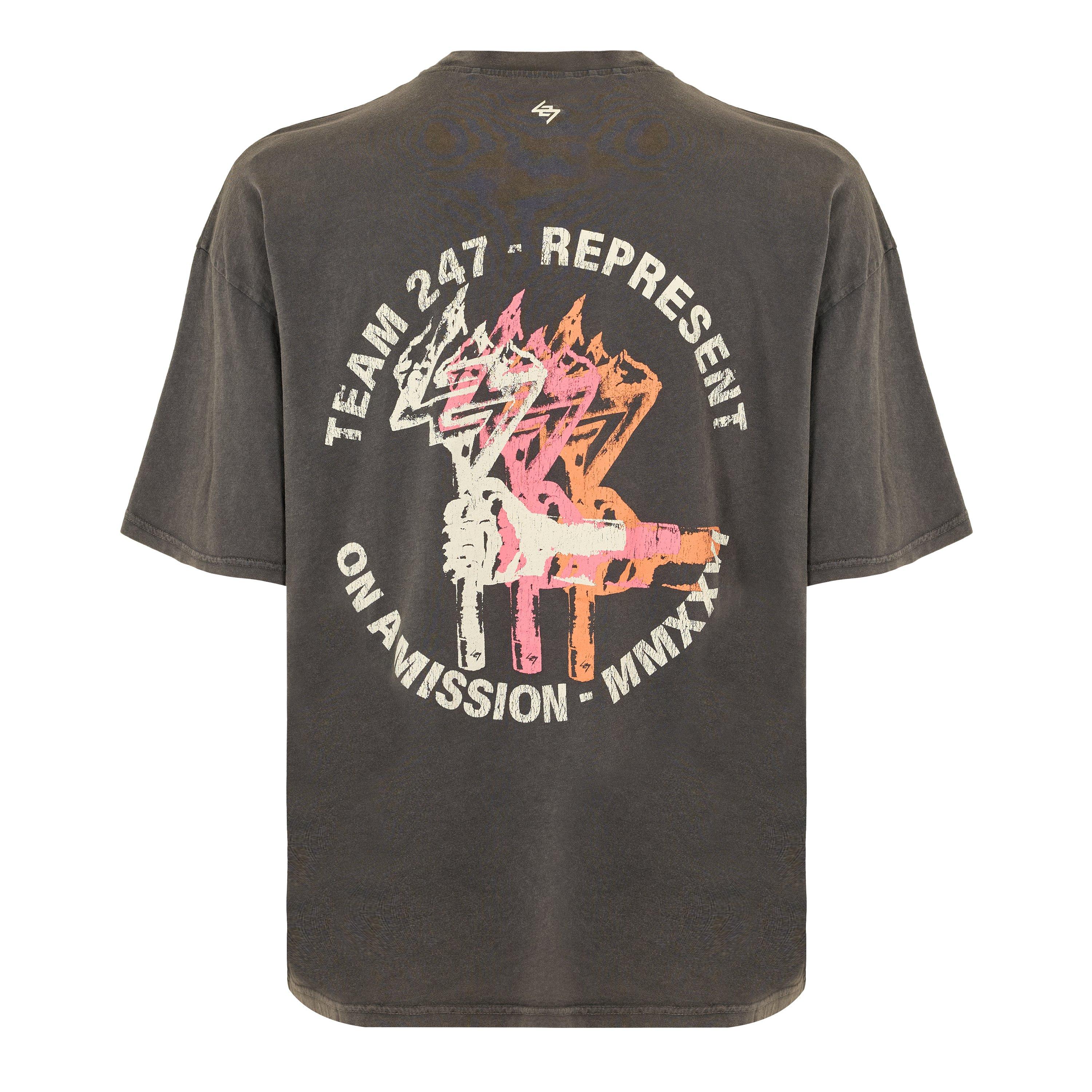 Washed Black - Represent 247 - R247 Torch Crop Tee Sn62 - 2