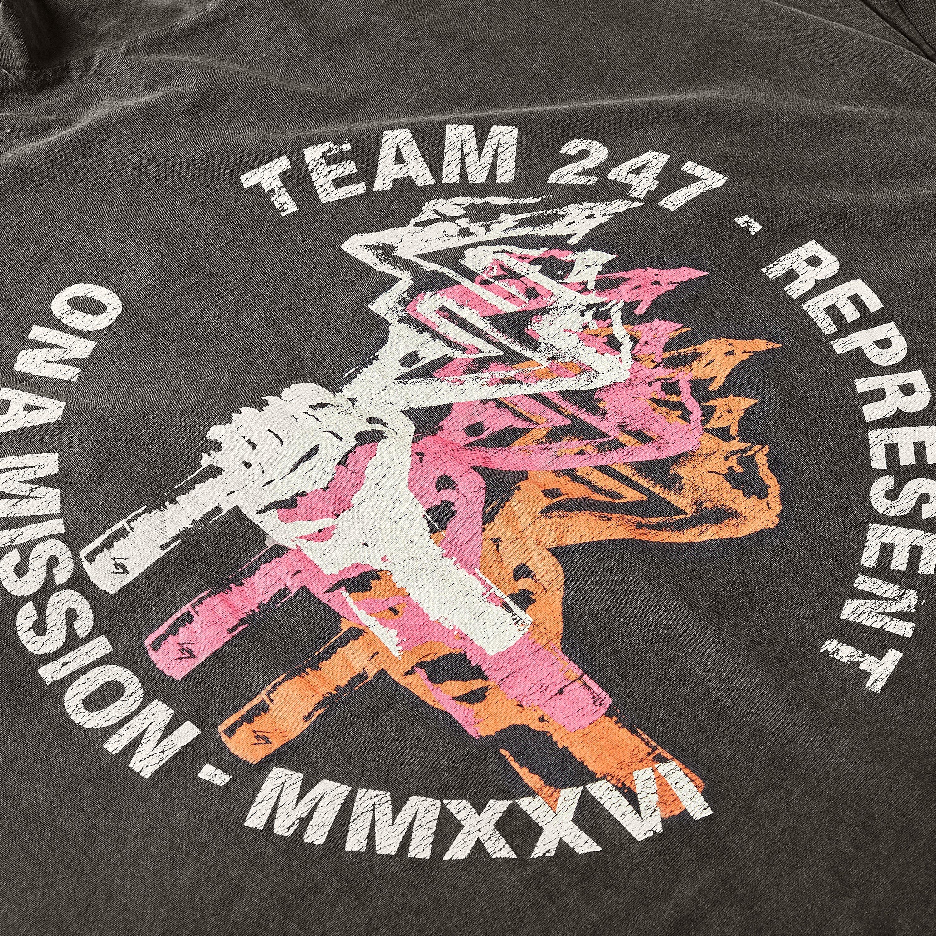 Washed Black - Represent 247 - Men's Short Sleeve Performance Gym Top - 5