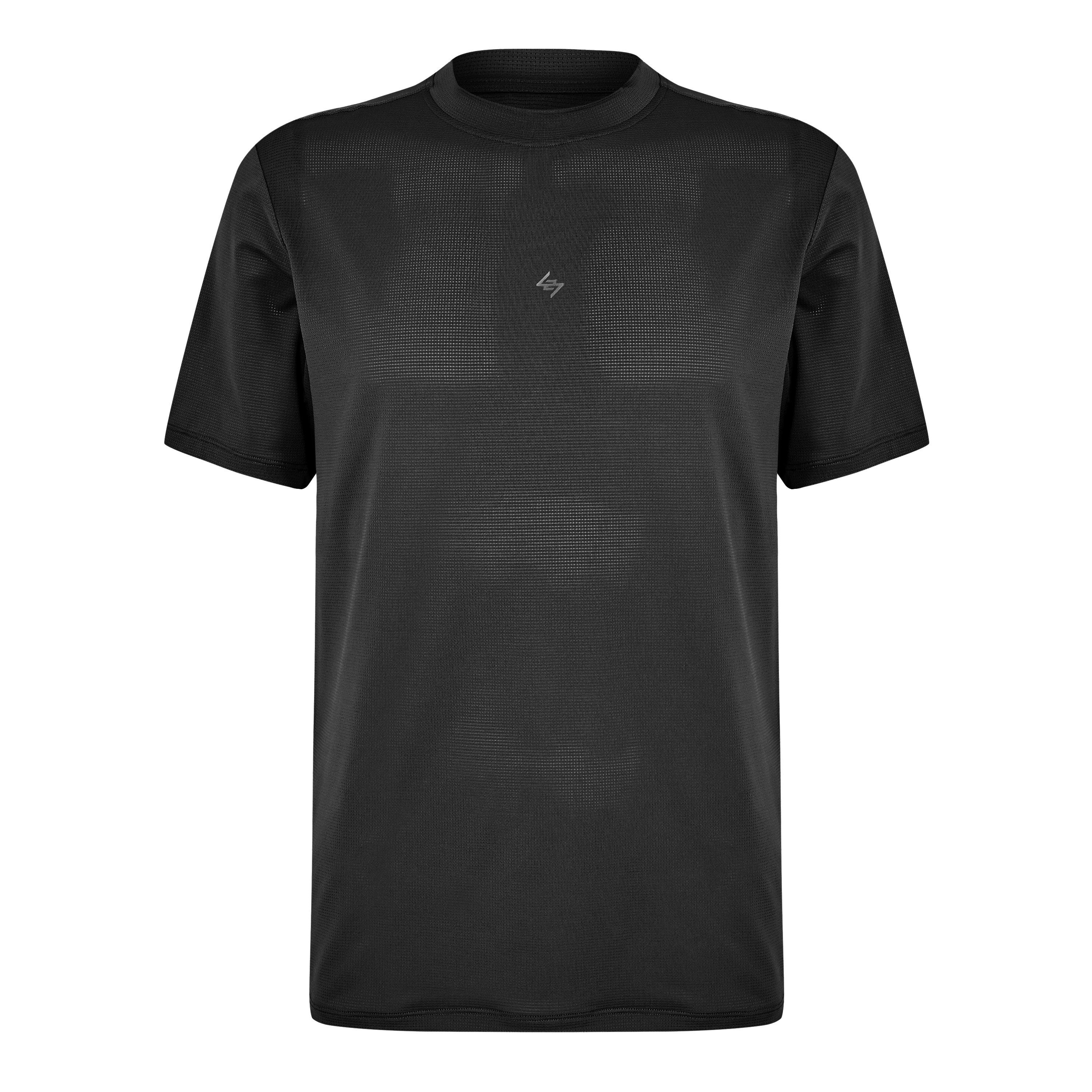 Represent 247 Men's DNA Mesh Short Sleeve Performance Gym Top - Jet Black - S