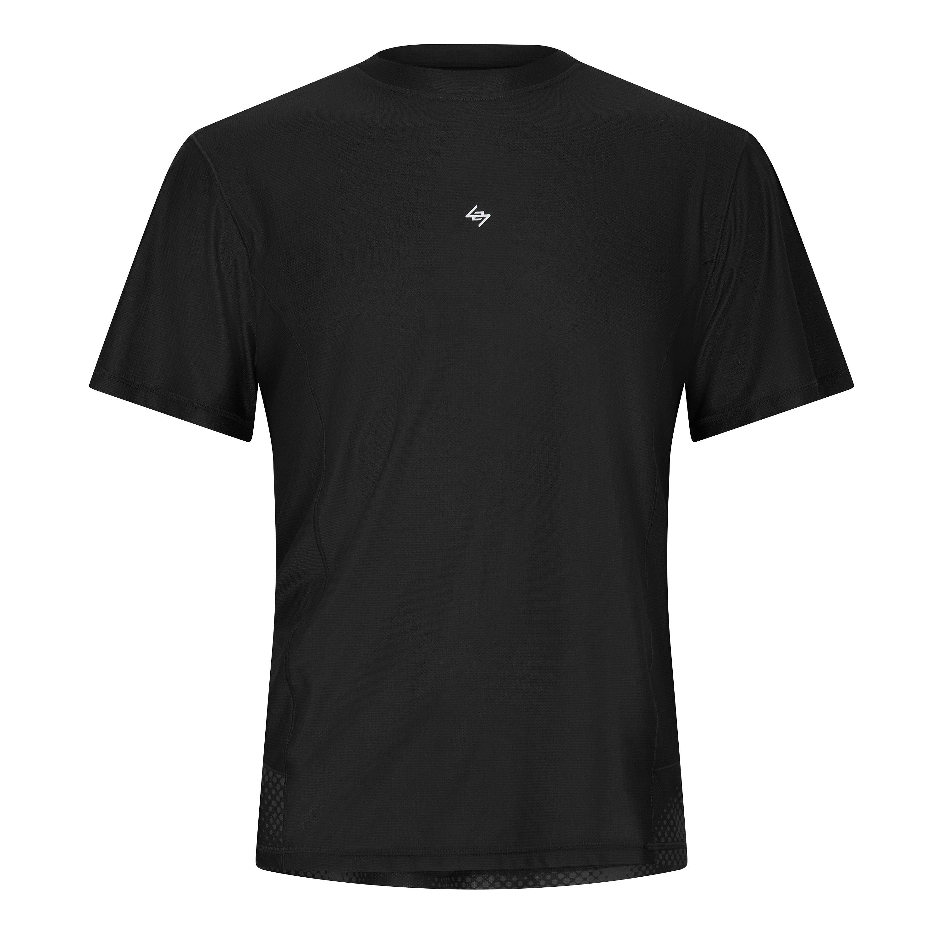 Represent 247 Men's Short Sleeve Performance Gym Top - Black Fade - XL