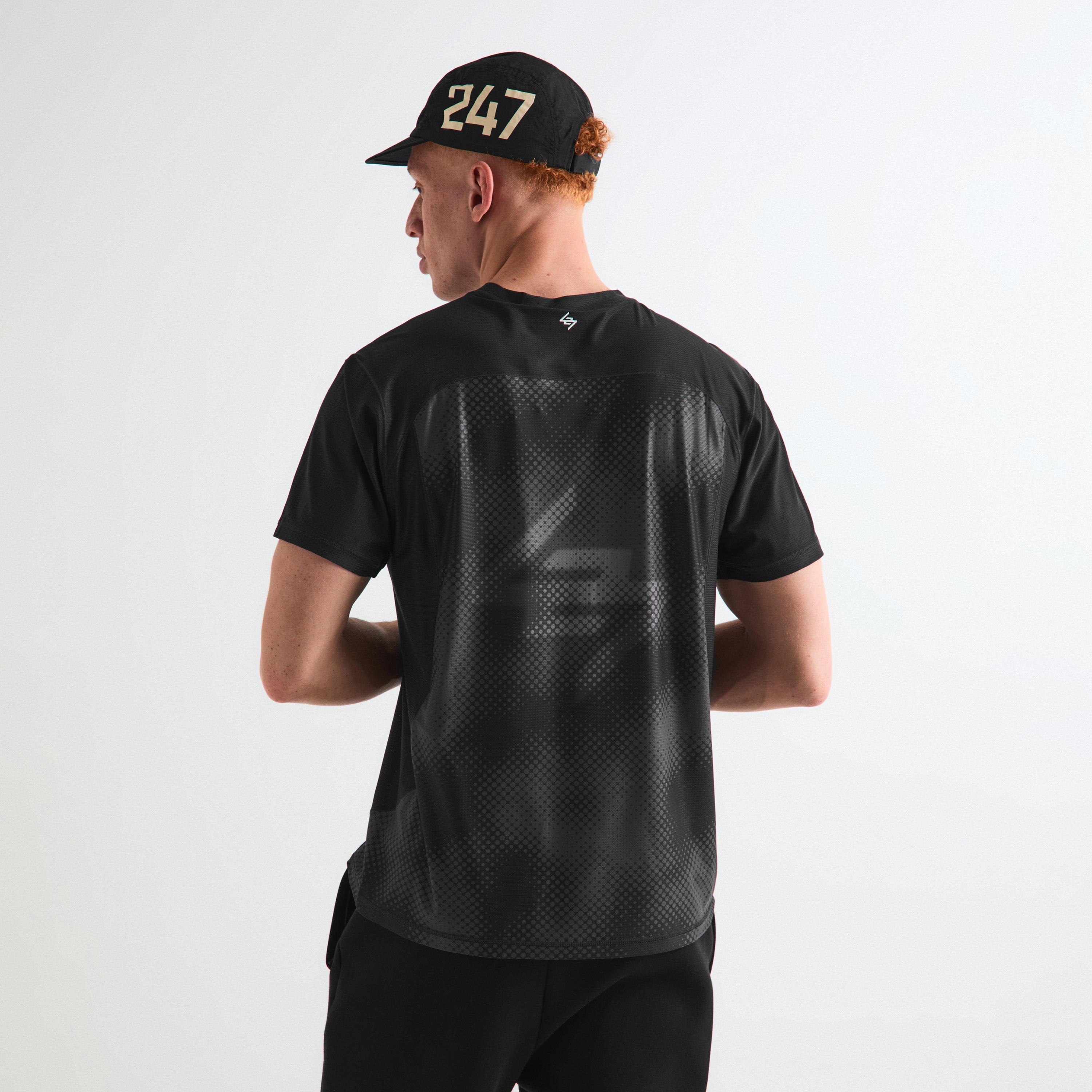 Black Fade - Represent 247 - Men's Short Sleeve Performance Gym Top - 4