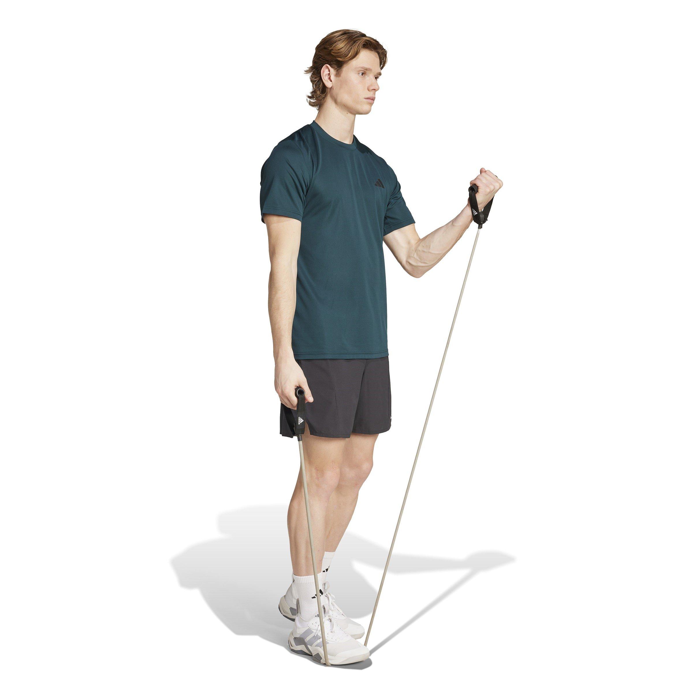 Aurora Ivy/Blk - adidas - Train Essentials Mens Training T-Shirt - 6