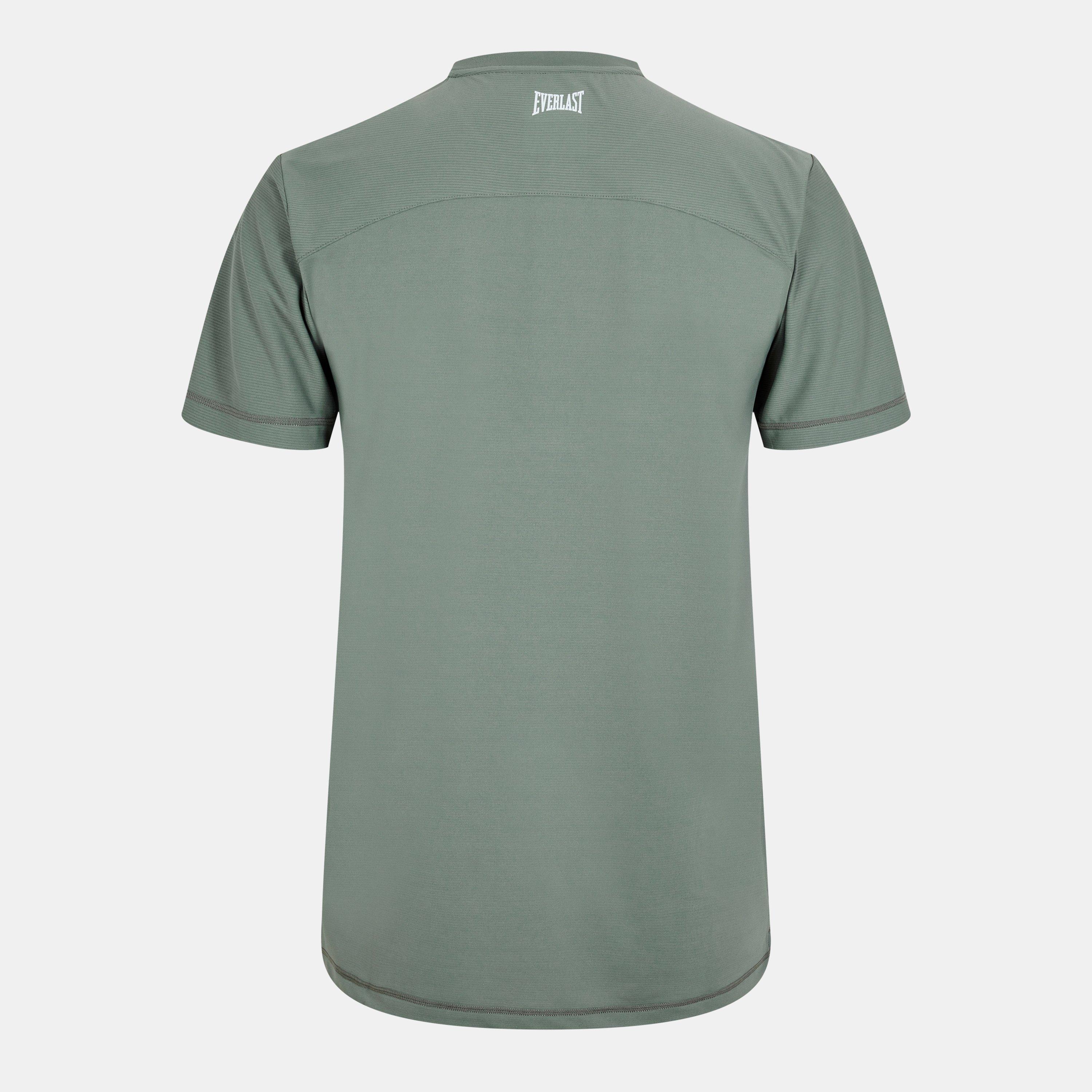 Khaki - Everlast - Stripe Poly T-Shirts Mens - 2