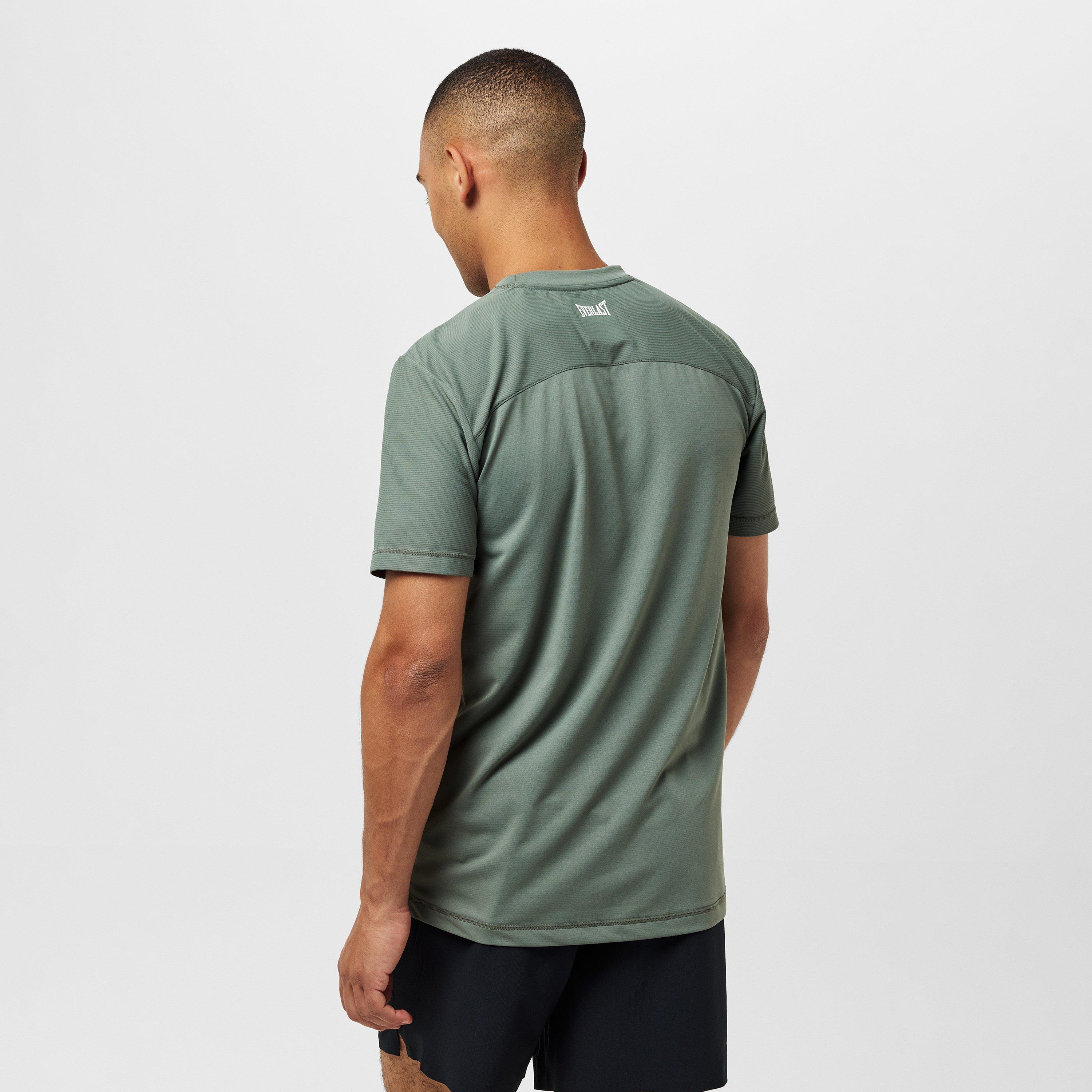 Khaki - Everlast - Stripe Poly T-Shirts Mens - 4