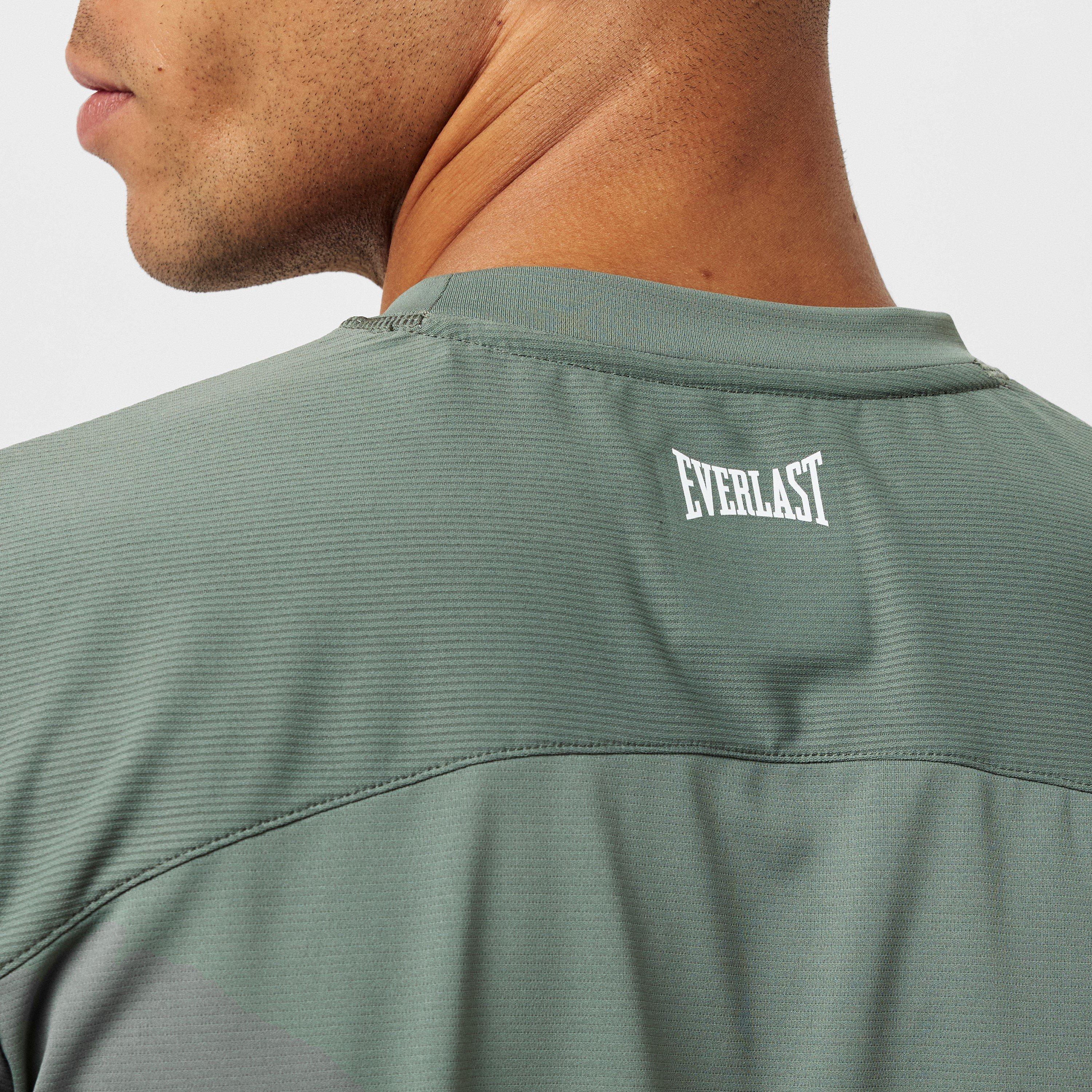 Khaki - Everlast - Stripe Poly T-Shirts Mens - 5
