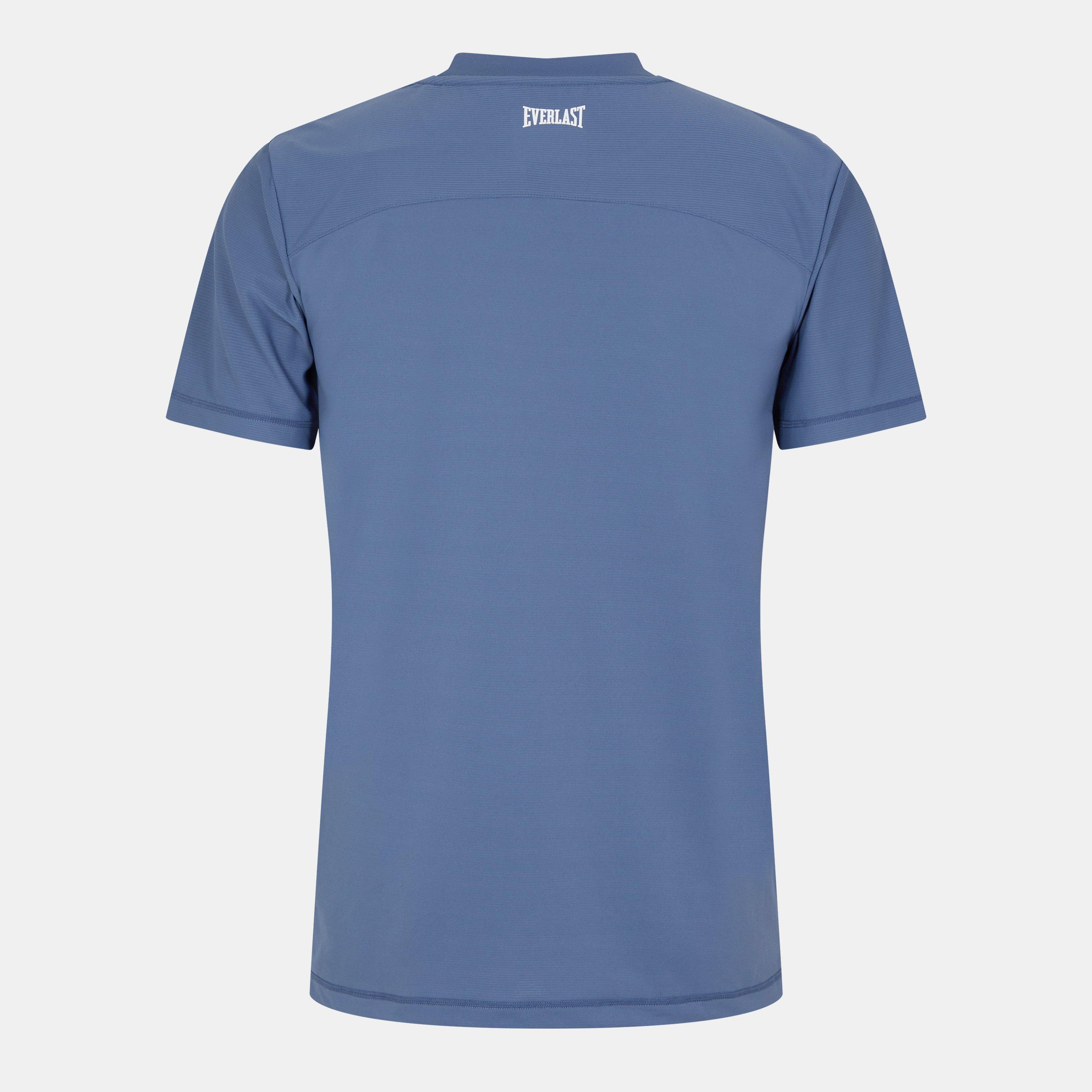 Blue - Everlast - Stripe Poly T-Shirts Mens - 2