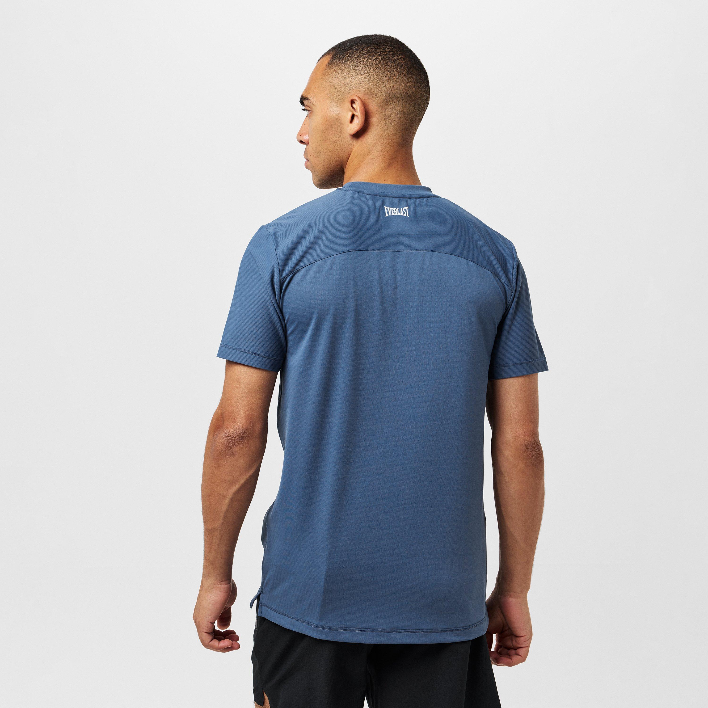 Blue - Everlast - Stripe Poly T-Shirts Mens - 4