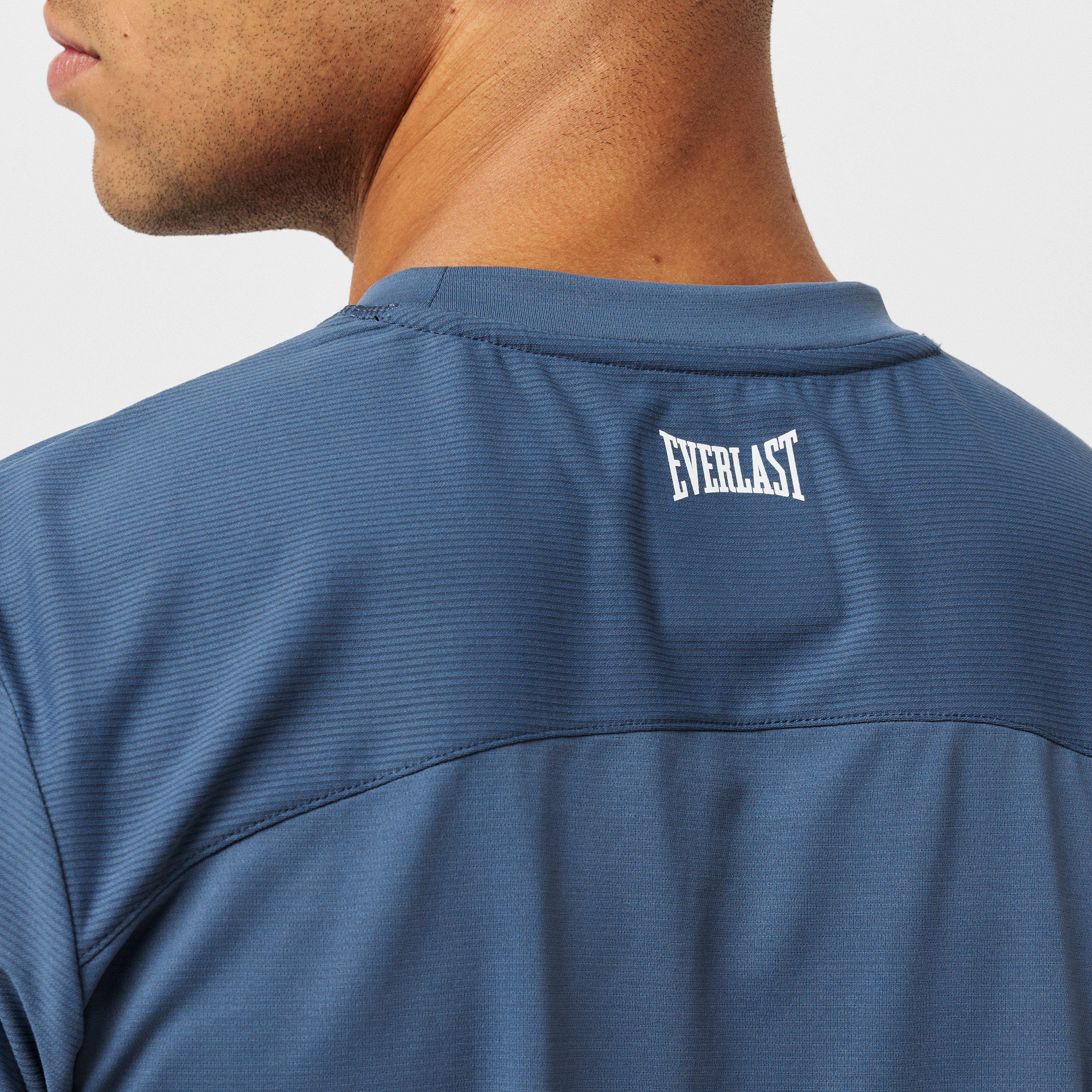 Blue - Everlast - Stripe Poly T-Shirts Mens - 5