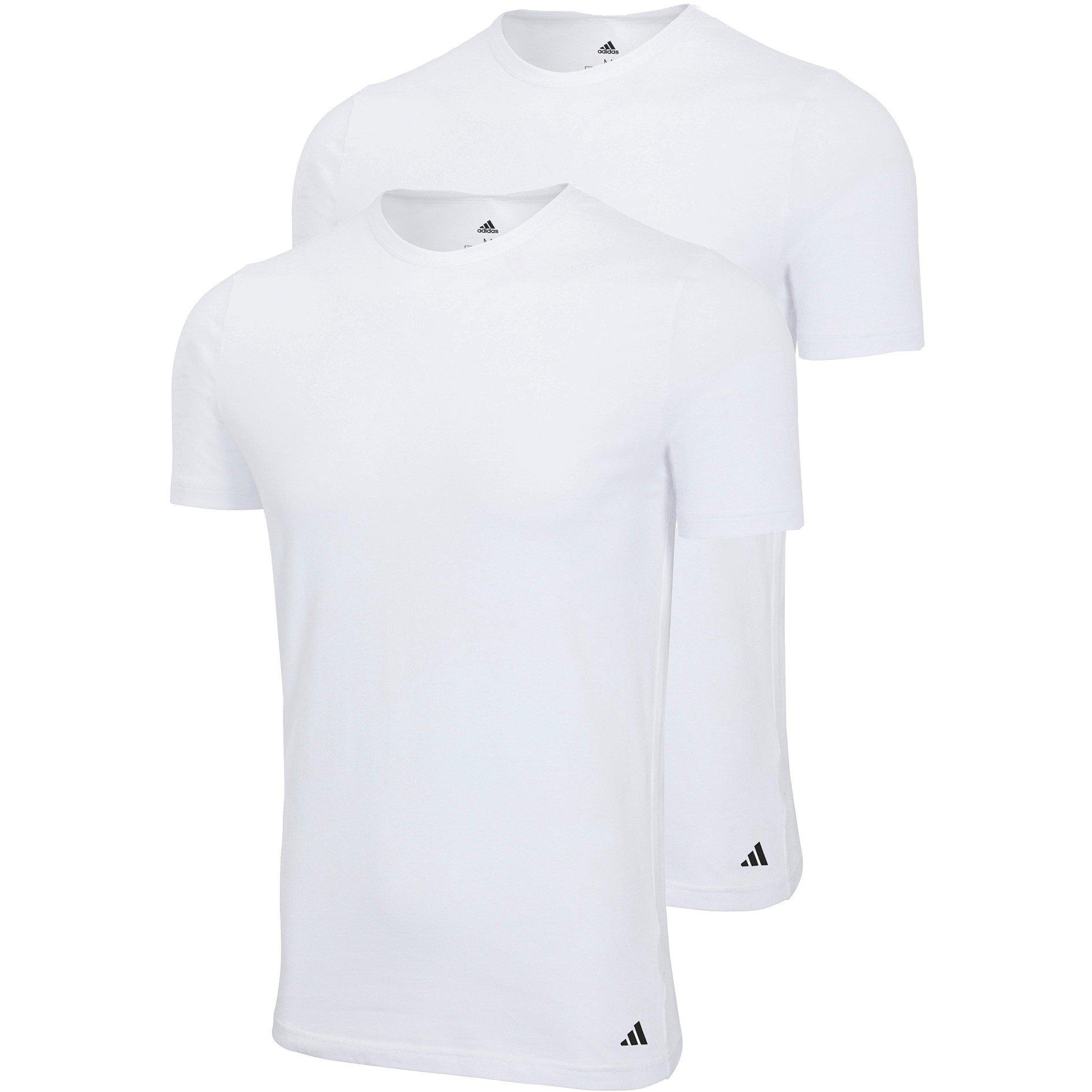 White - adidas - Mens Short Sleeve Performance 2 Pack Gym Top - 1