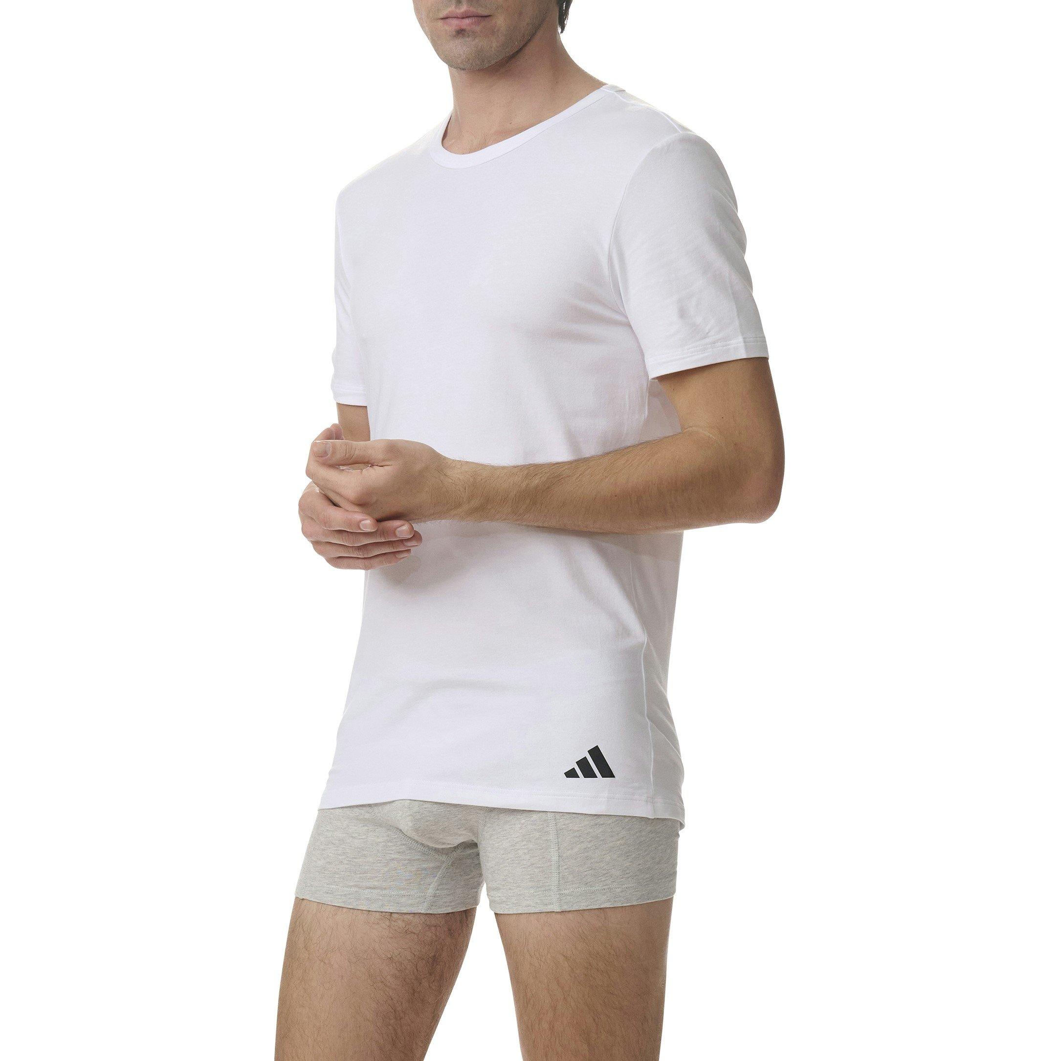White - adidas - Mens Short Sleeve Performance 2 Pack Gym Top - 3