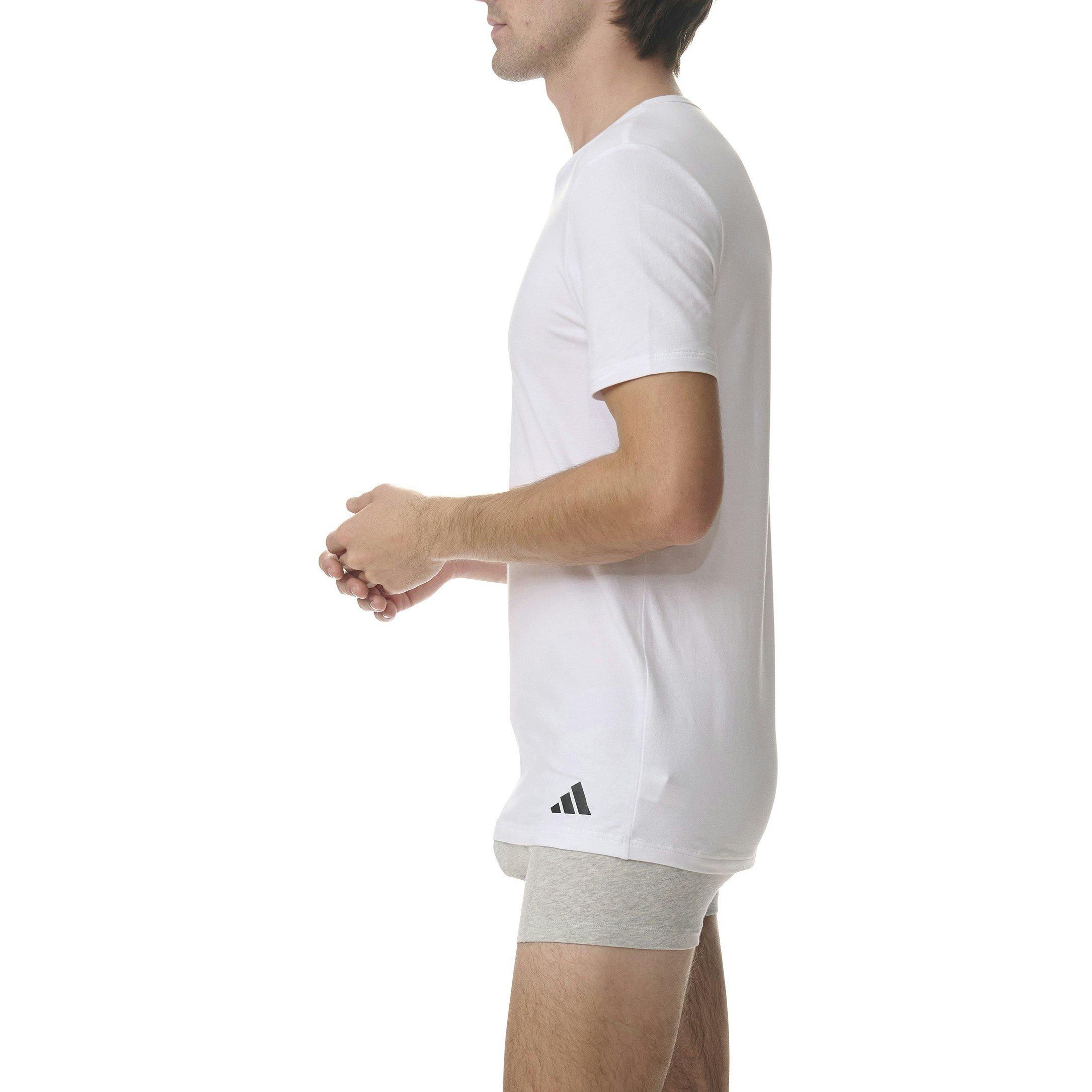 White - adidas - Mens Short Sleeve Performance 2 Pack Gym Top - 4