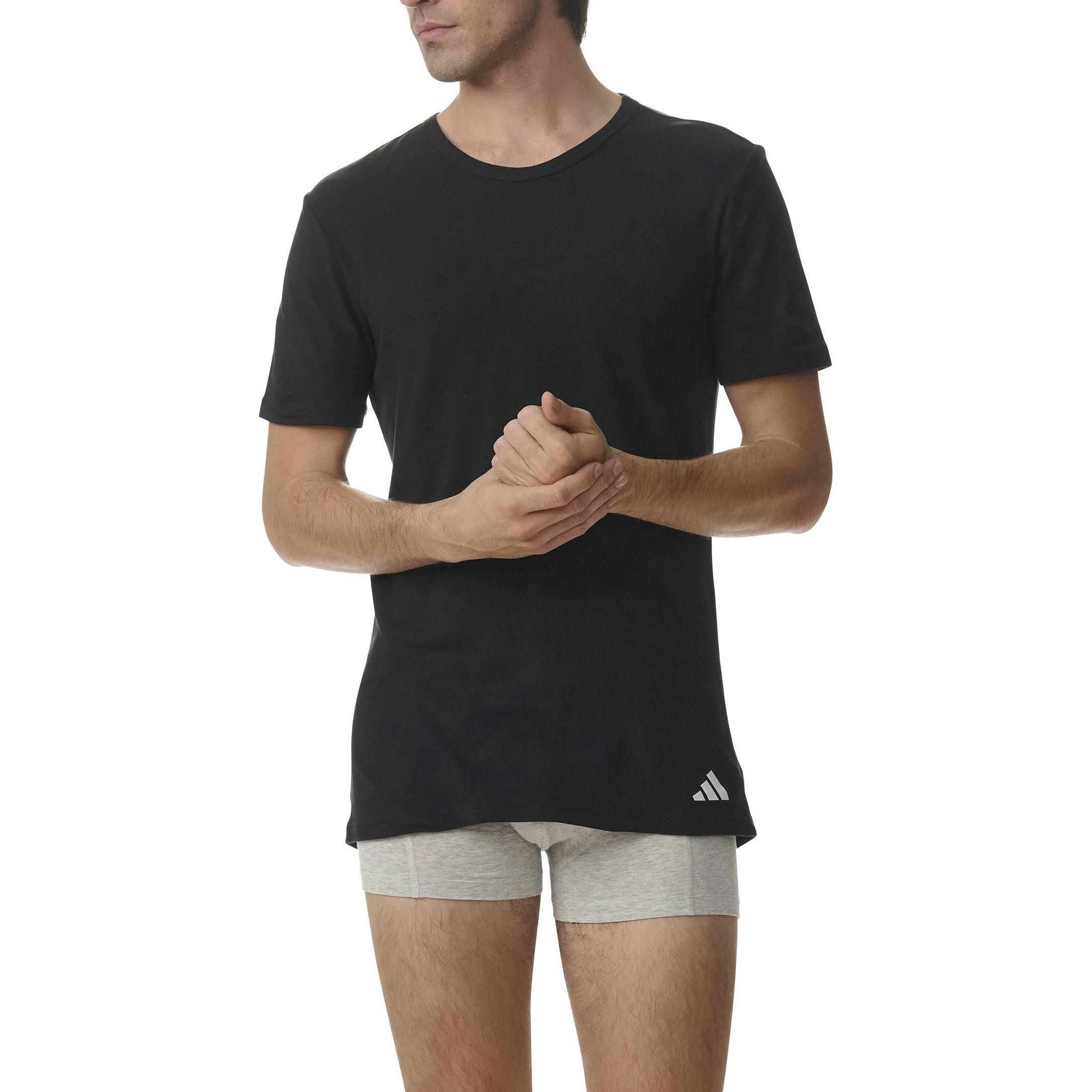Black - adidas - Mens Short Sleeve Performance 2 Pack Gym Top - 2