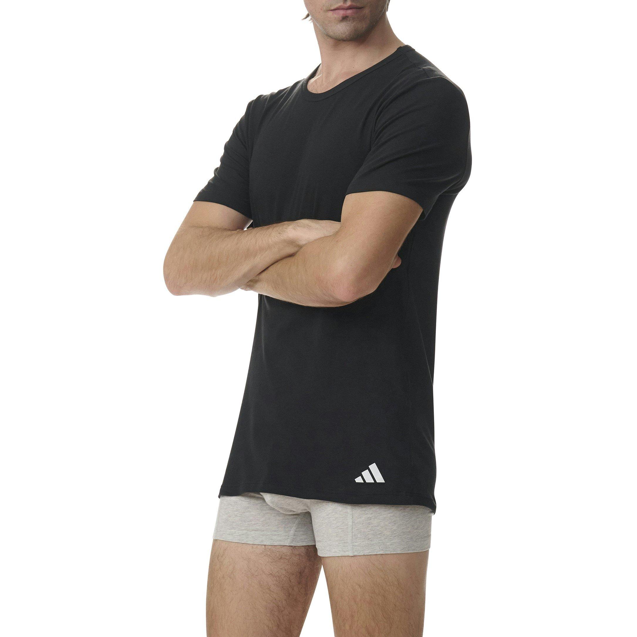 Black - adidas - Mens Short Sleeve Performance 2 Pack Gym Top - 4
