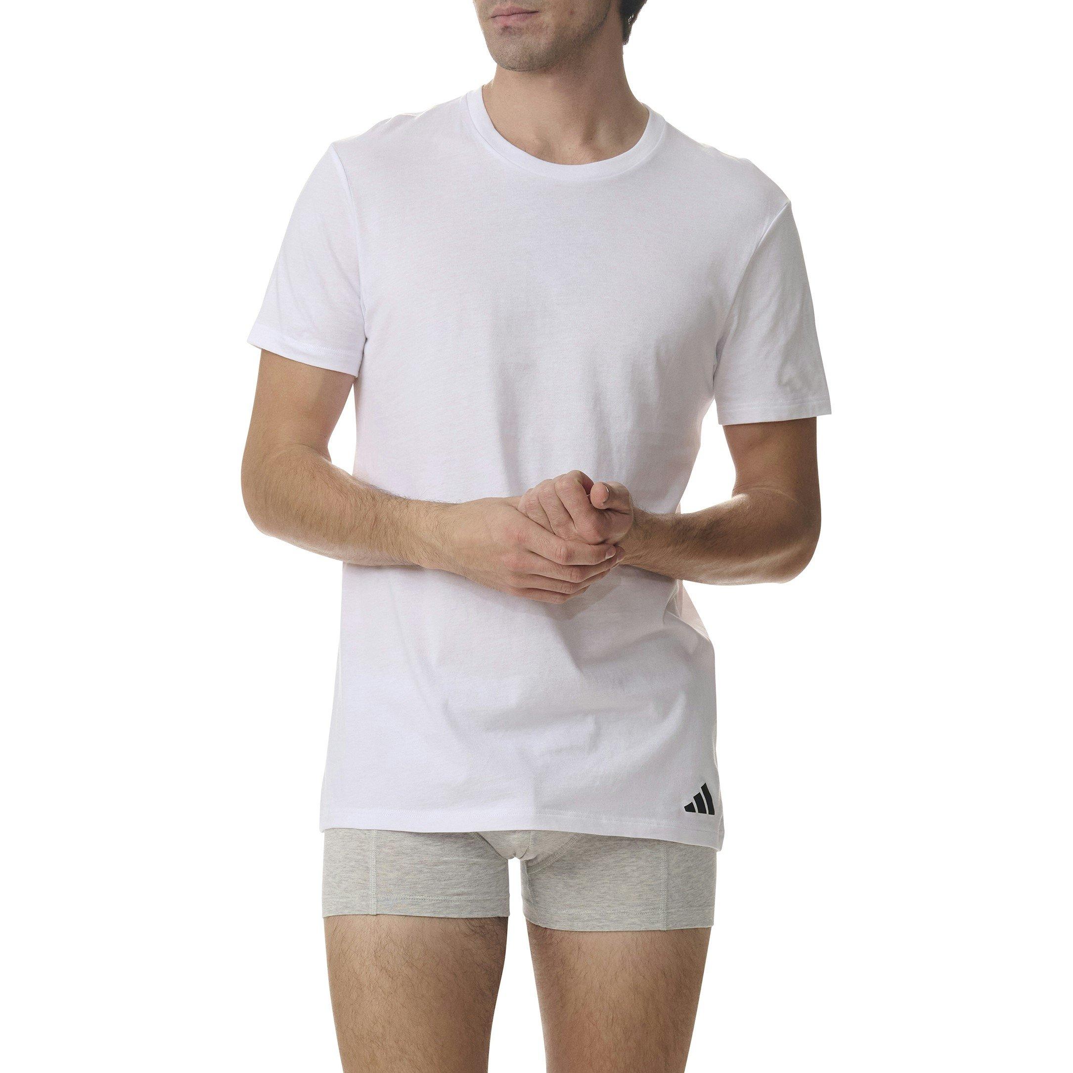 White - adidas - Mens Short Sleeve Performance 3 Pack Gym Top - 3