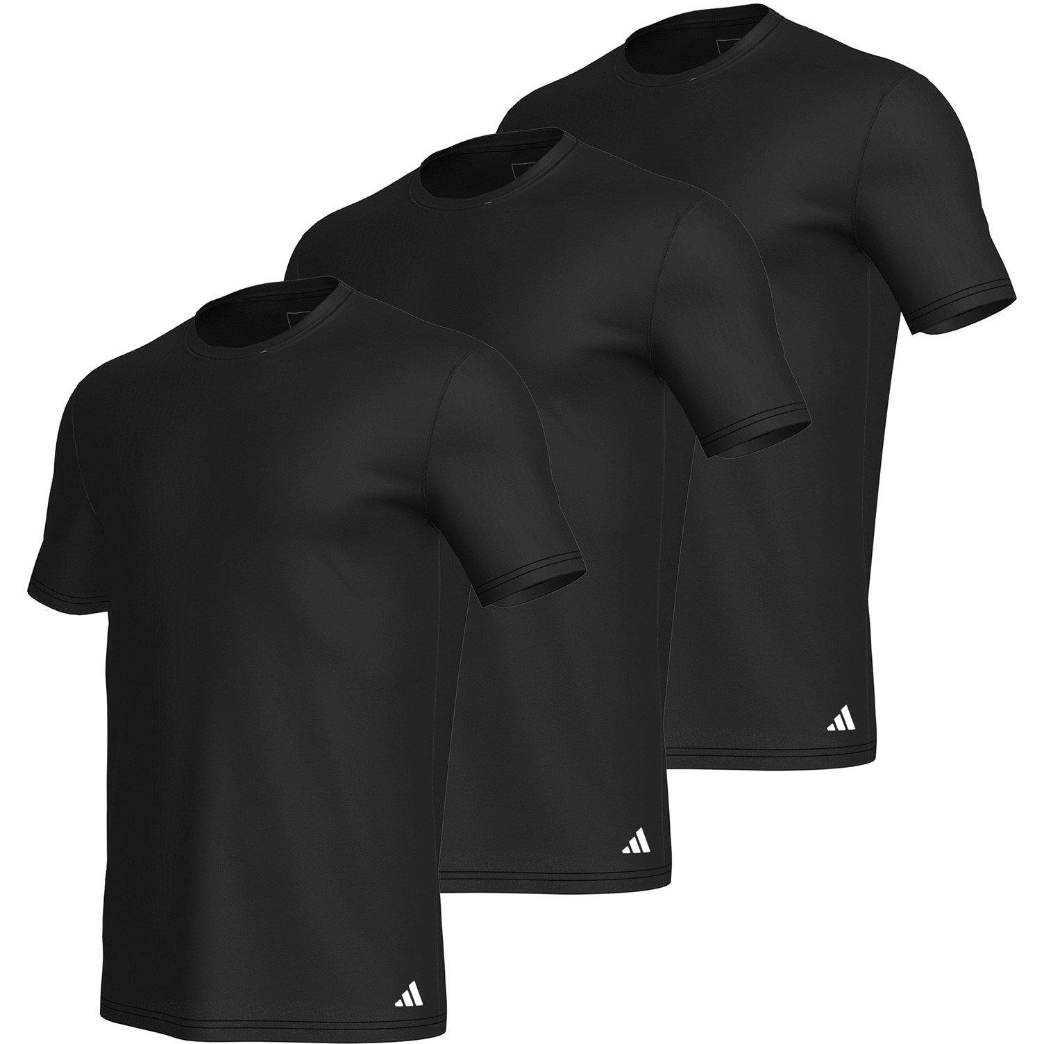 Adidas Men's Short Sleeve Performance 3 Pack Gym Top - Black - 2XL
