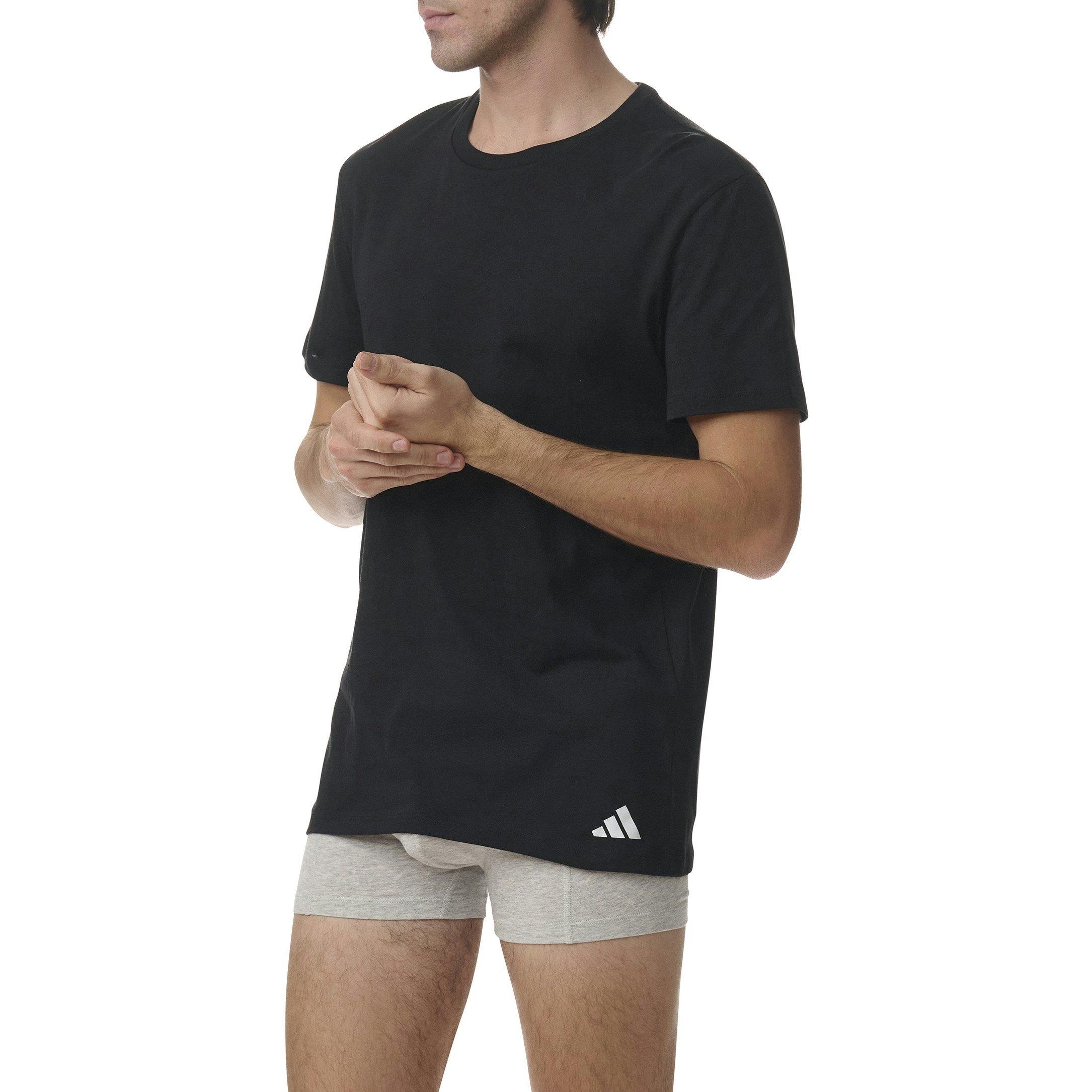 Black - adidas - Mens Short Sleeve Performance 3 Pack Gym Top - 3