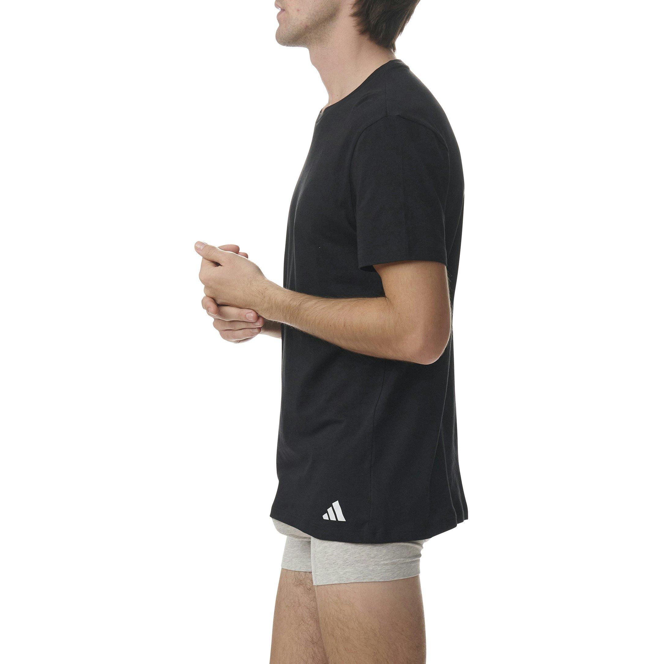 Black - adidas - Mens Short Sleeve Performance 3 Pack Gym Top - 4