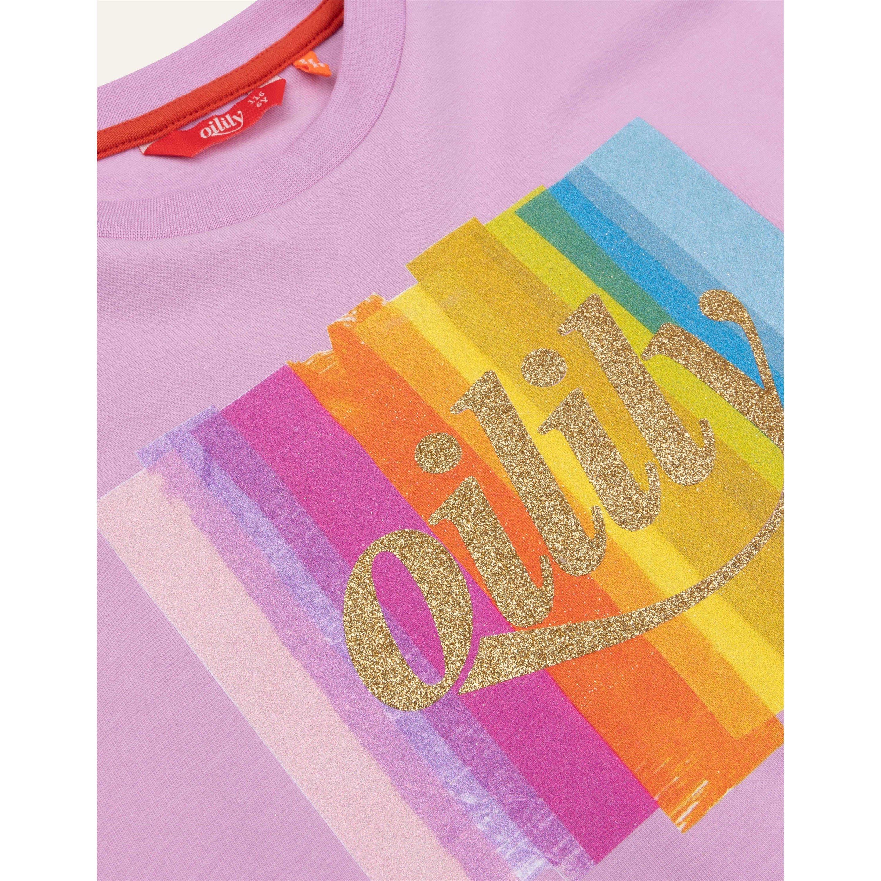 Lilac - Oilily - Kids' Rainbow Frill Long-Sleeve T-Shirt - 2