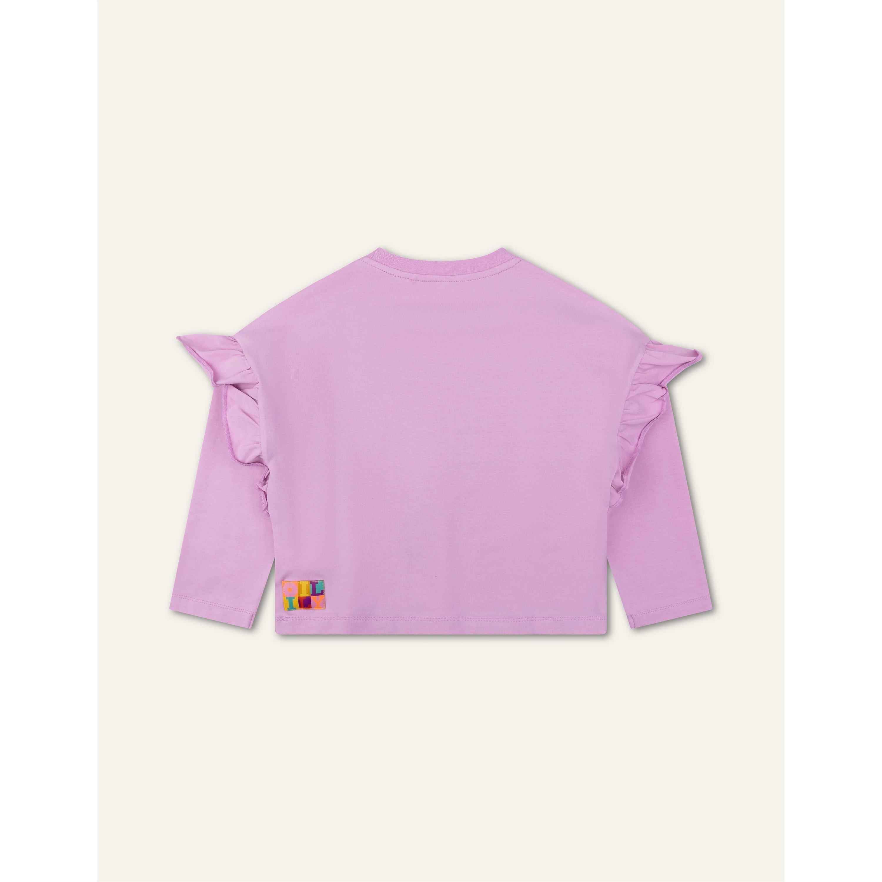 Lilac - Oilily - Kids' Rainbow Frill Long-Sleeve T-Shirt - 3