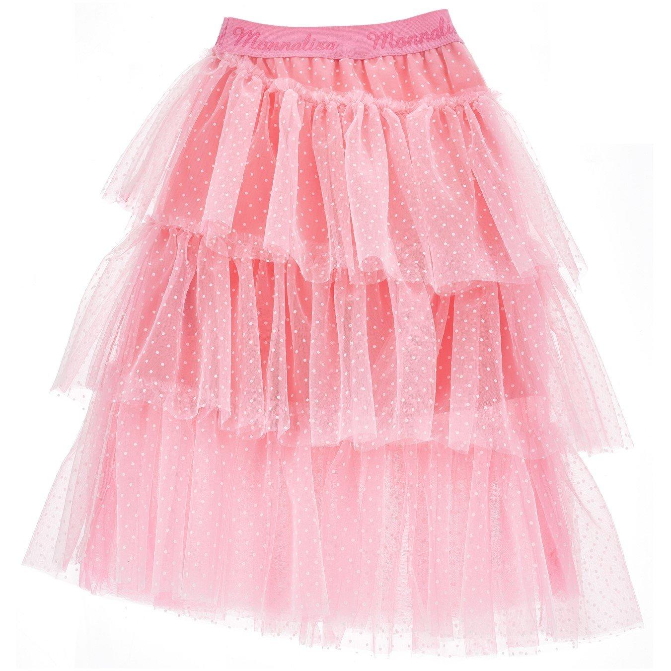 Pink 9501 - Monnalisa - Kids' MonLisa Tulle Midi Skirt - 2