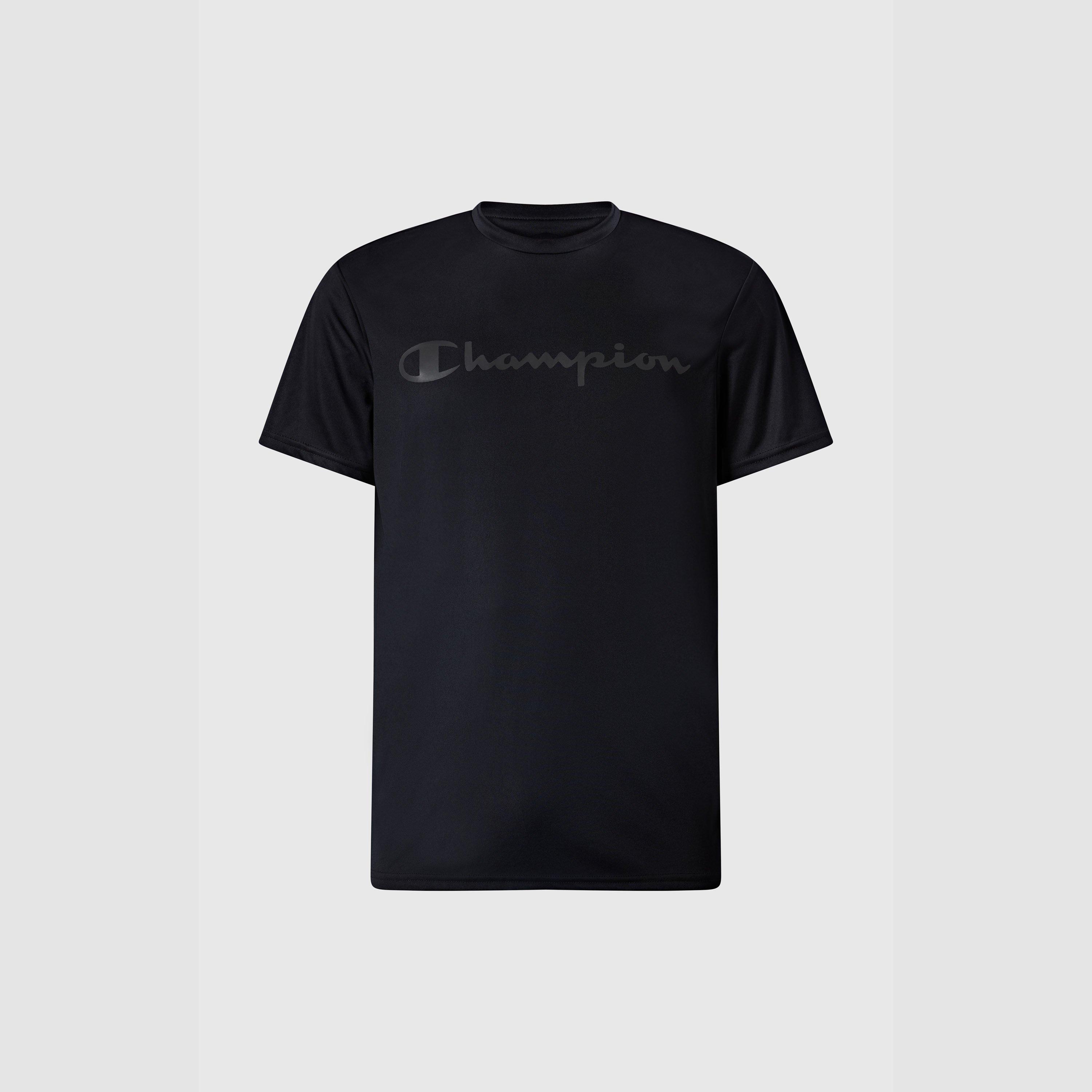Champion Men's Short Sleeve Performance Gym Top - Black - Medium