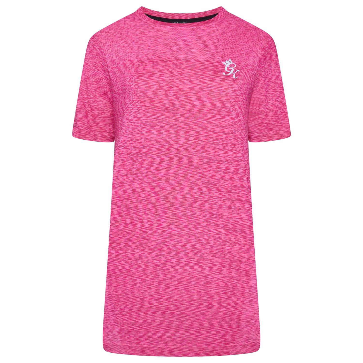 Gym King Men's Energy Short-Sleeve Performance Gym Top - Hot Pink - Medium