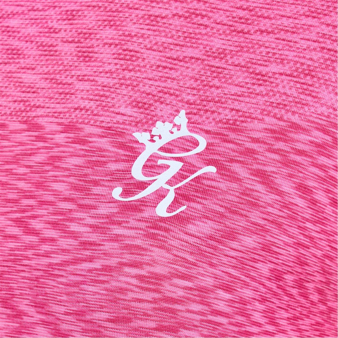 Hot Pink - Gym King - Mens Energy Short-Sleeve Performance Gym Top - 6