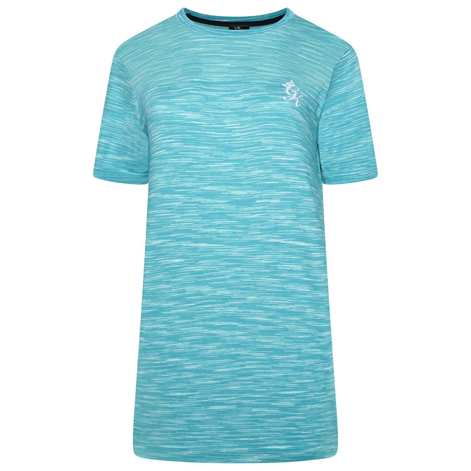 Gym King Men's Energy Short-Sleeve Performance Gym Top - Ocean Blue - Medium