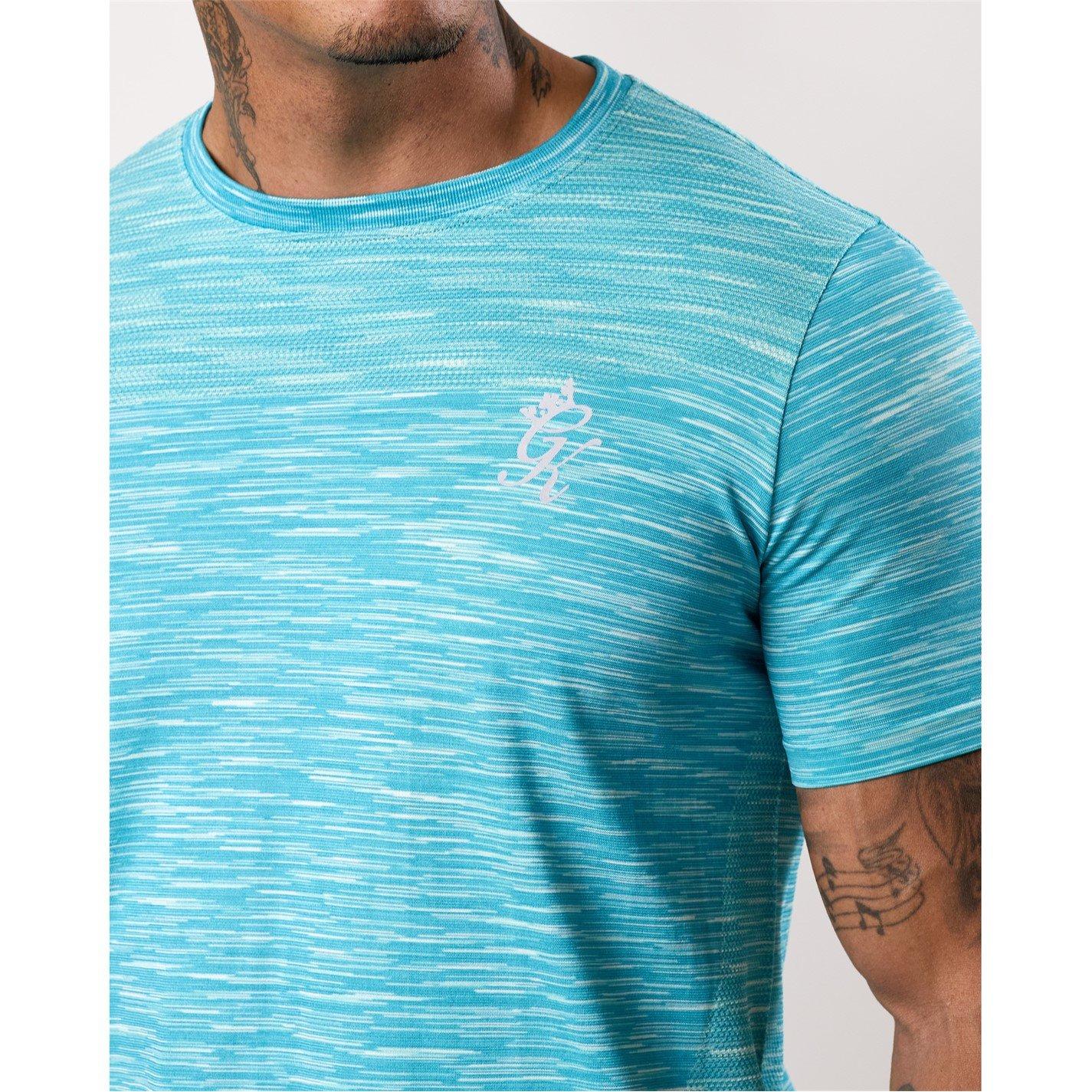 Ocean Blue - Gym King - Mens Energy Short-Sleeve Performance Gym Top - 4
