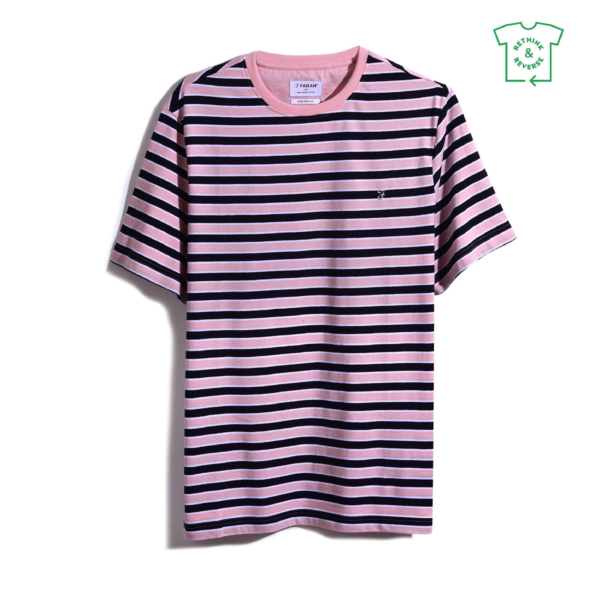 Tåge - Farah - Men's Katz Striped Regular Fit T-Shirt - 1