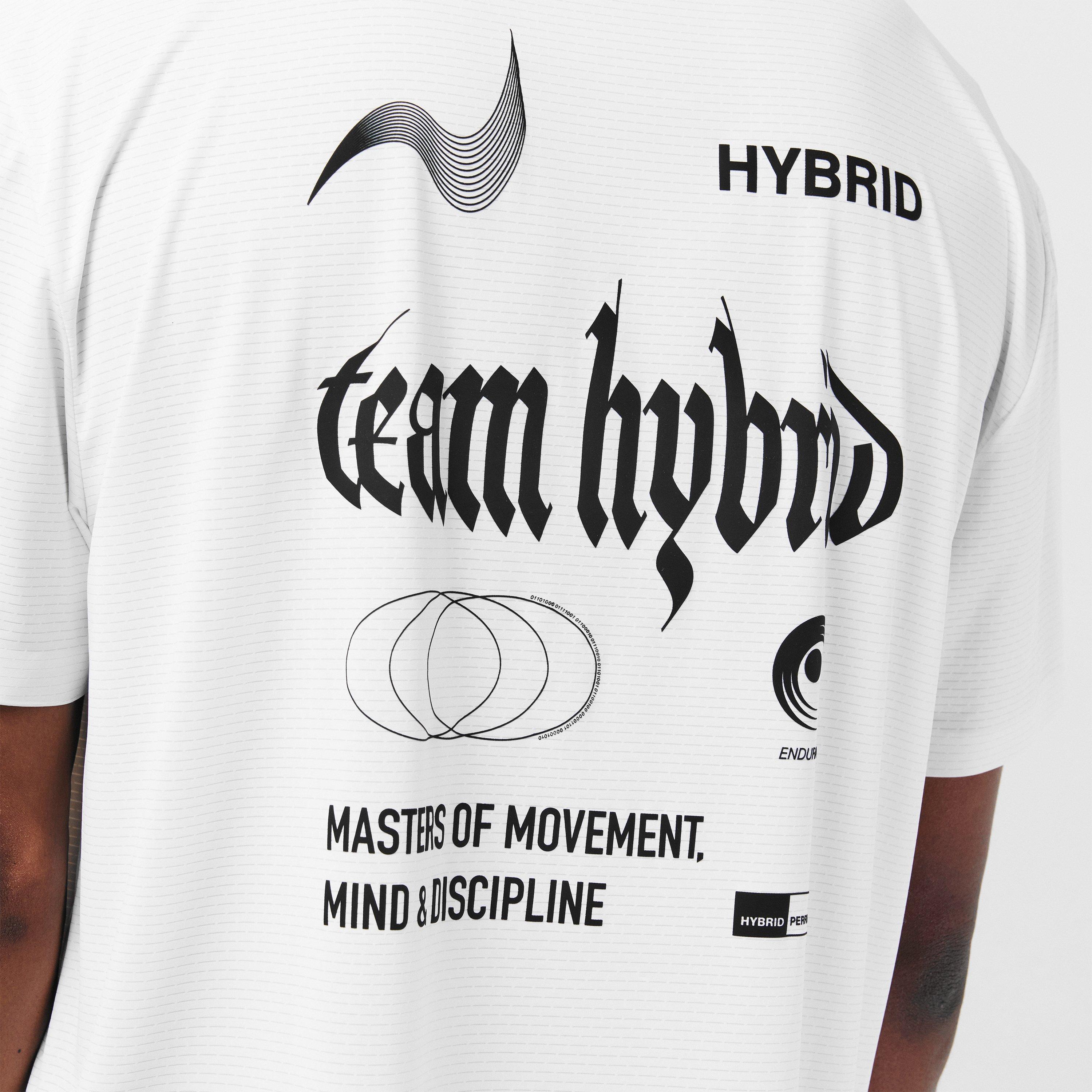 White - Hybrid Performance - Men's Short Sleeve Moisture Wicking Athletic Fit Gym Top - 5