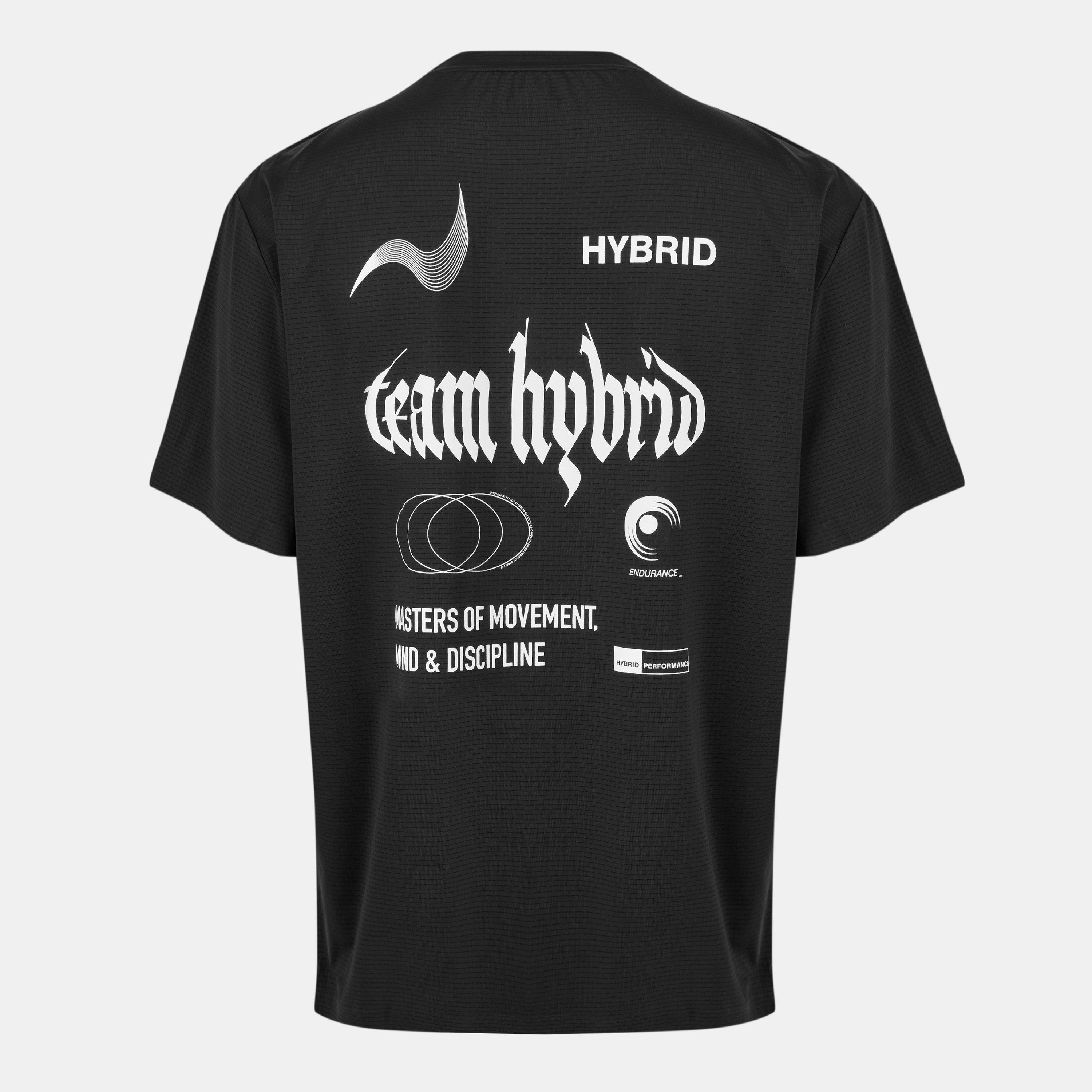 Black - Hybrid Performance - Men's Short Sleeve Moisture Wicking Athletic Fit Gym Top - 2