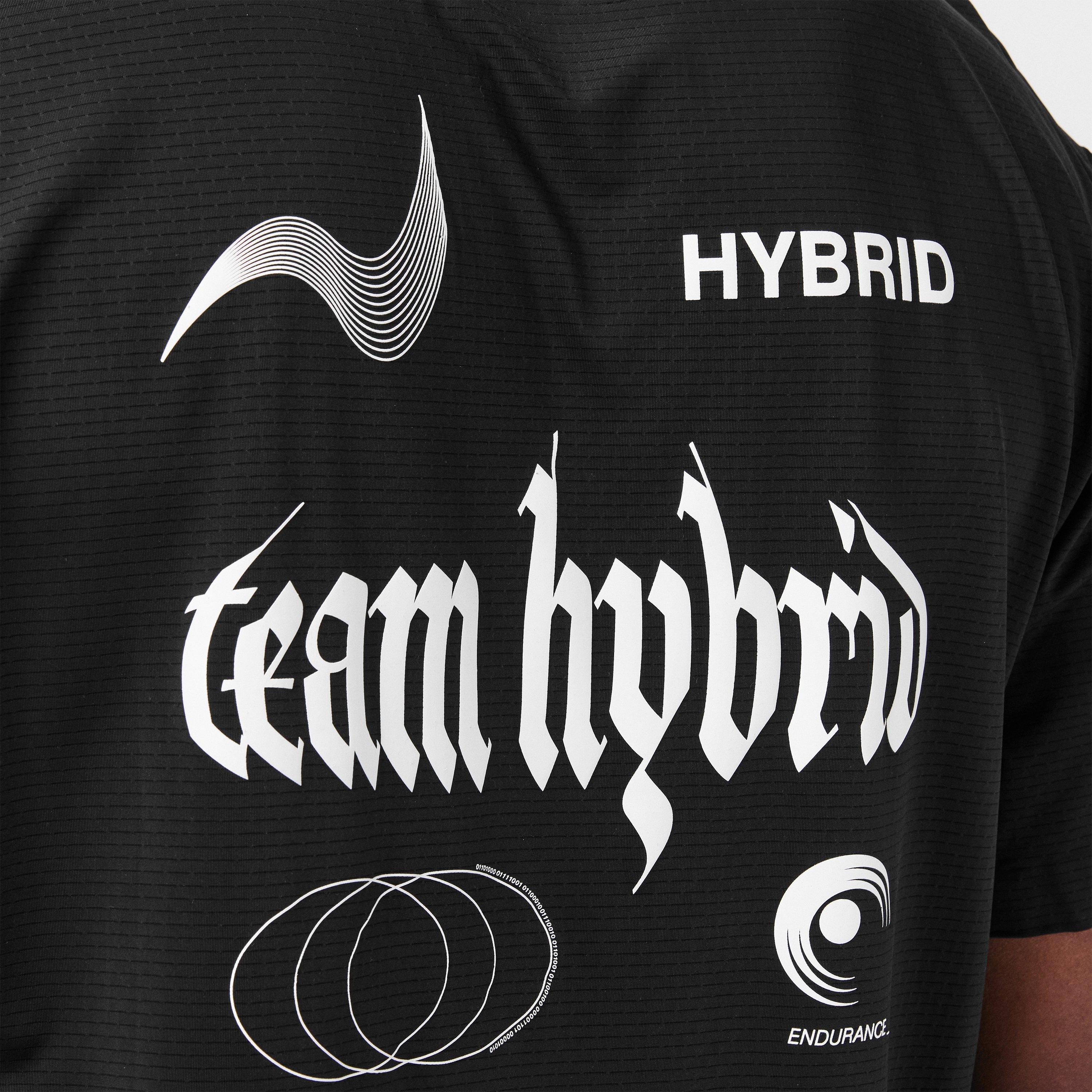 Black - Hybrid Performance - Men's Short Sleeve Moisture Wicking Athletic Fit Gym Top - 5