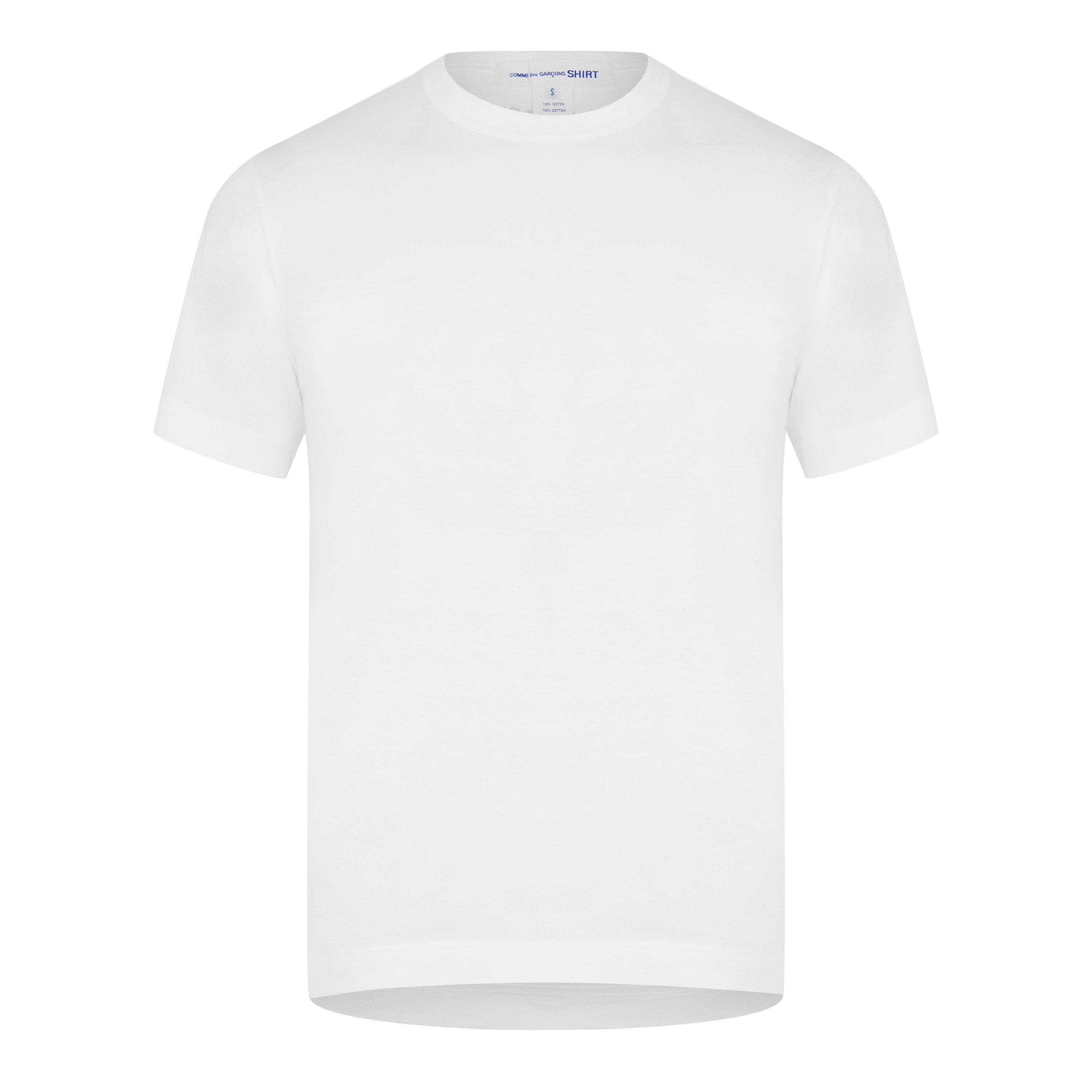 White - Comme des Garcons Shirt - Men's Regular Fit Back Logo T-Shirt - 5