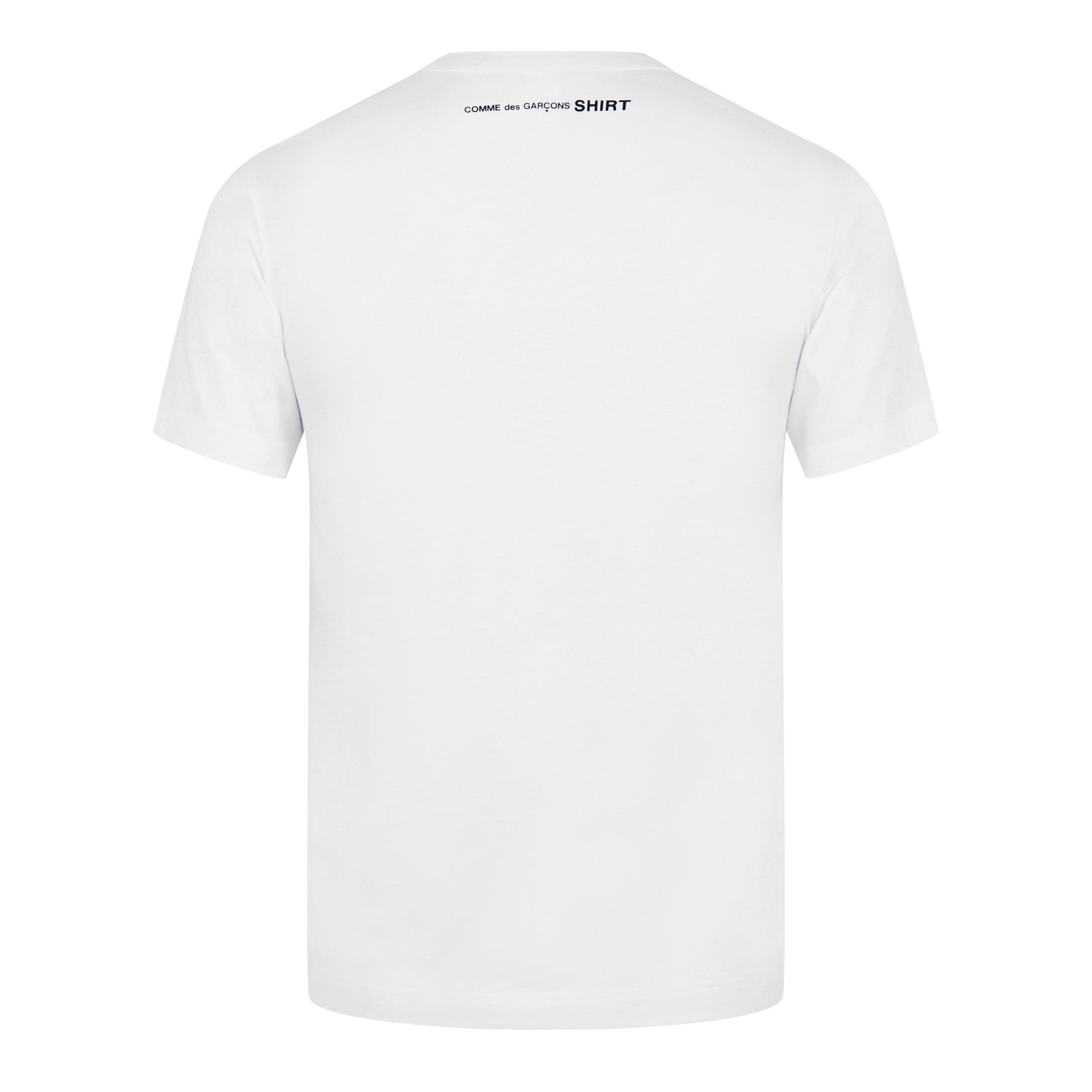 White - Comme des Garcons Shirt - Men's Regular Fit Back Logo T-Shirt - 6