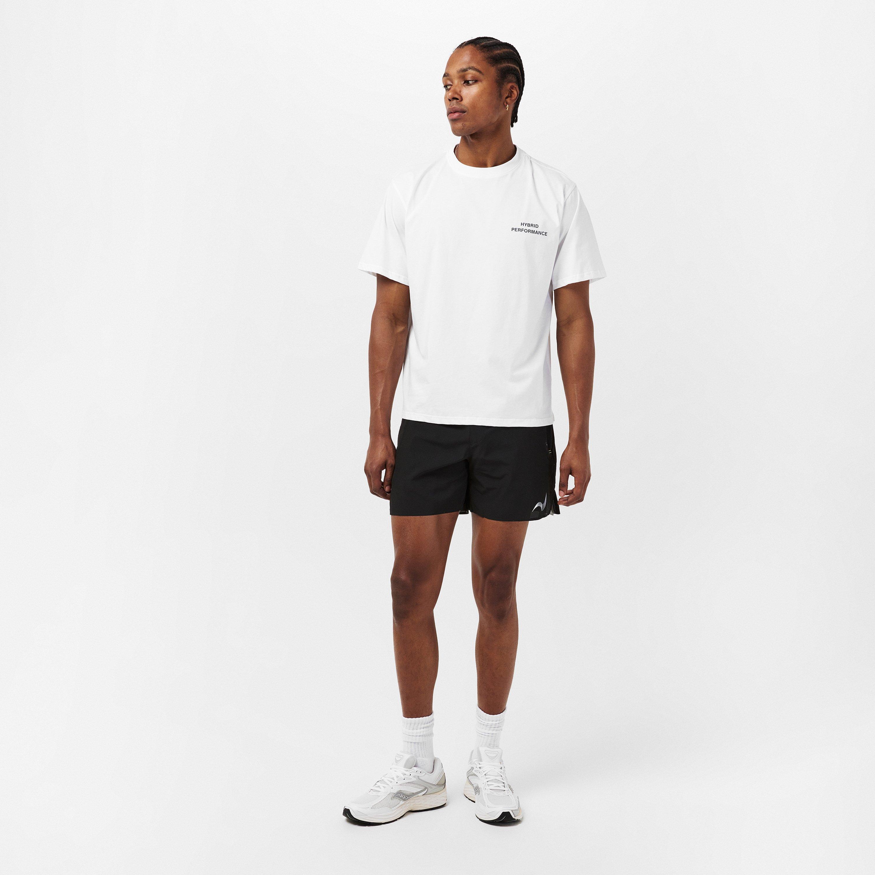 White - Hybrid Performance - Men's Short Sleeve Moisture Wicking Gym Top - 6