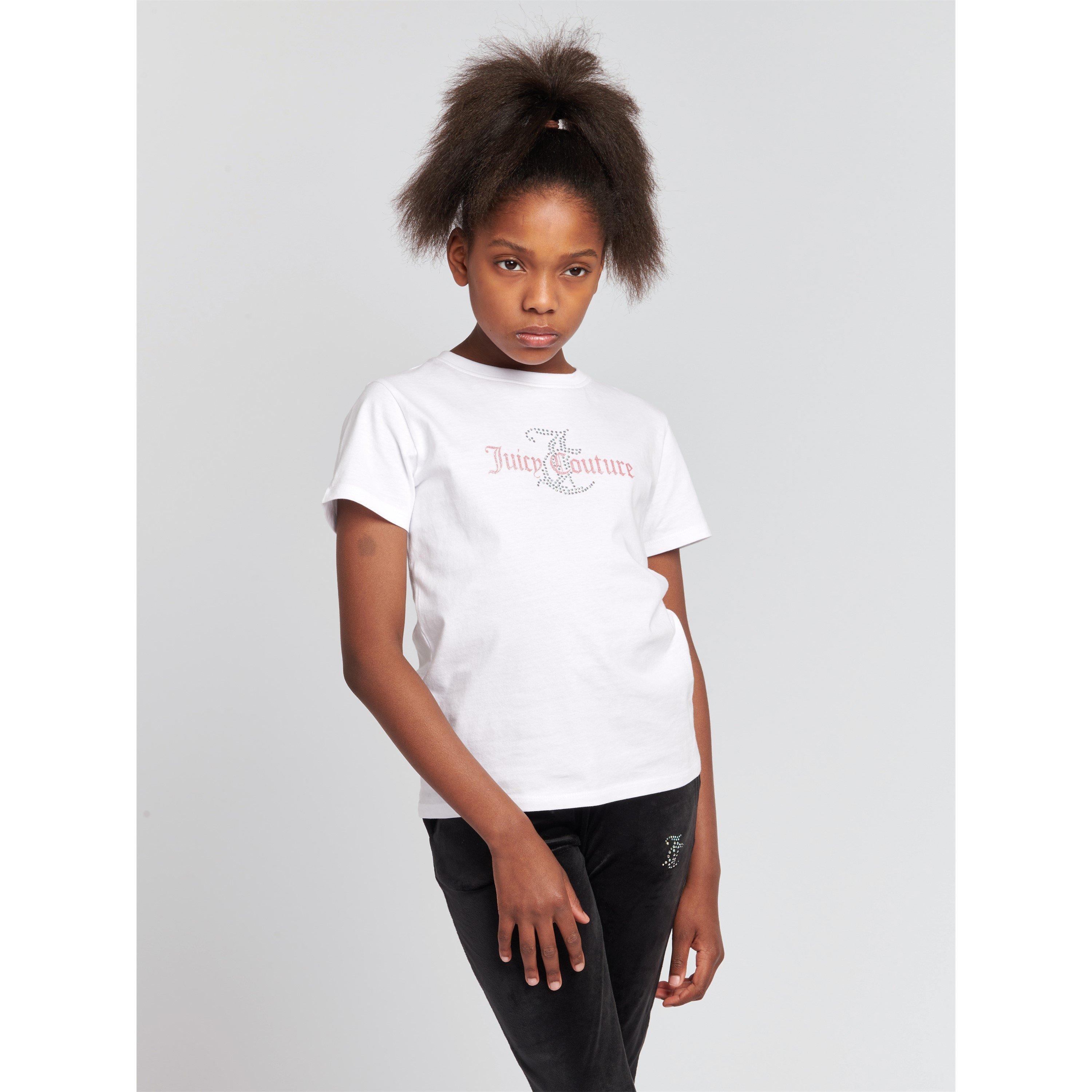 Juicy Couture Kids' Diamante Logo Regular Fit T-Shirt