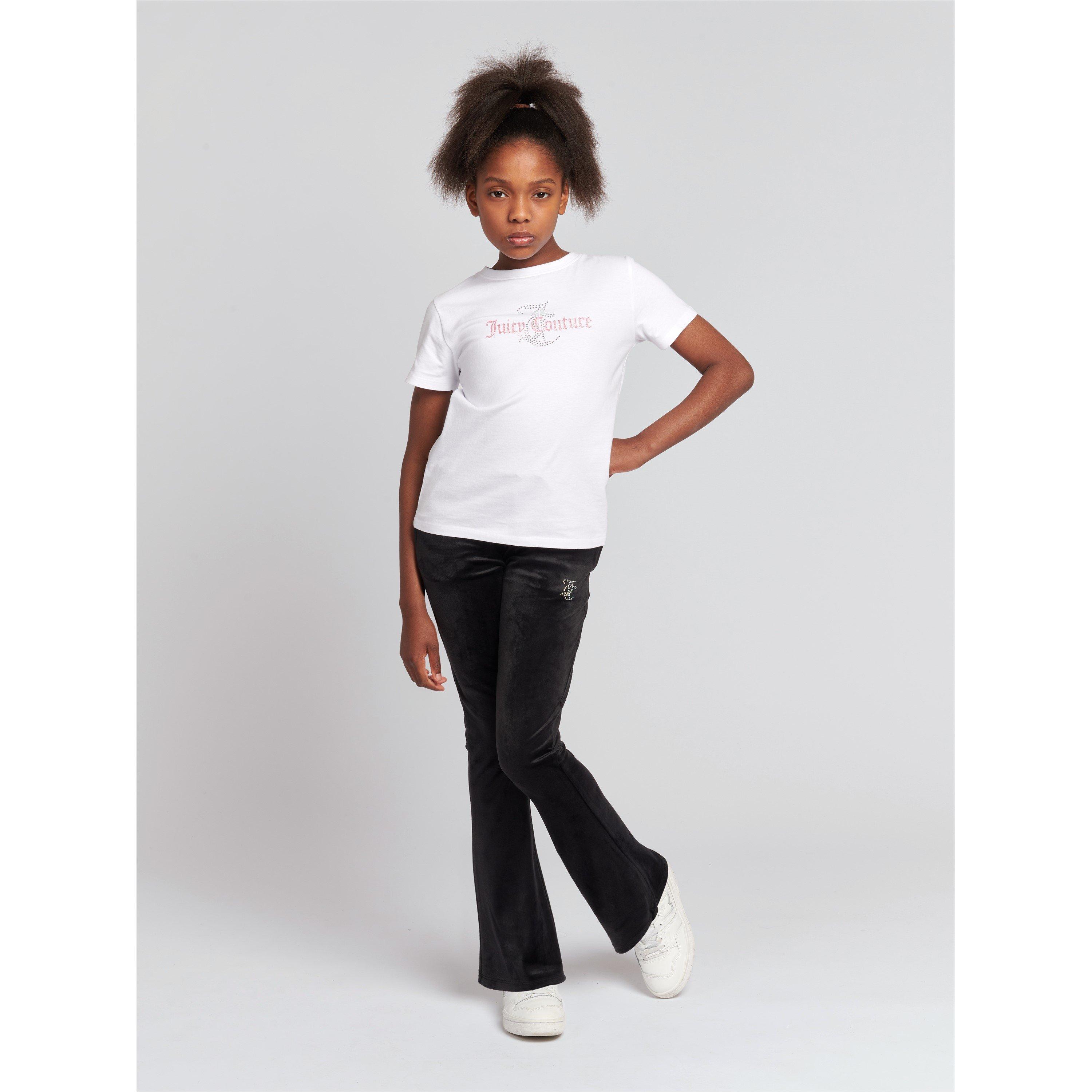 White 002 - Juicy Couture - Kids' Diamante Logo Regular Fit T-Shirt - 3