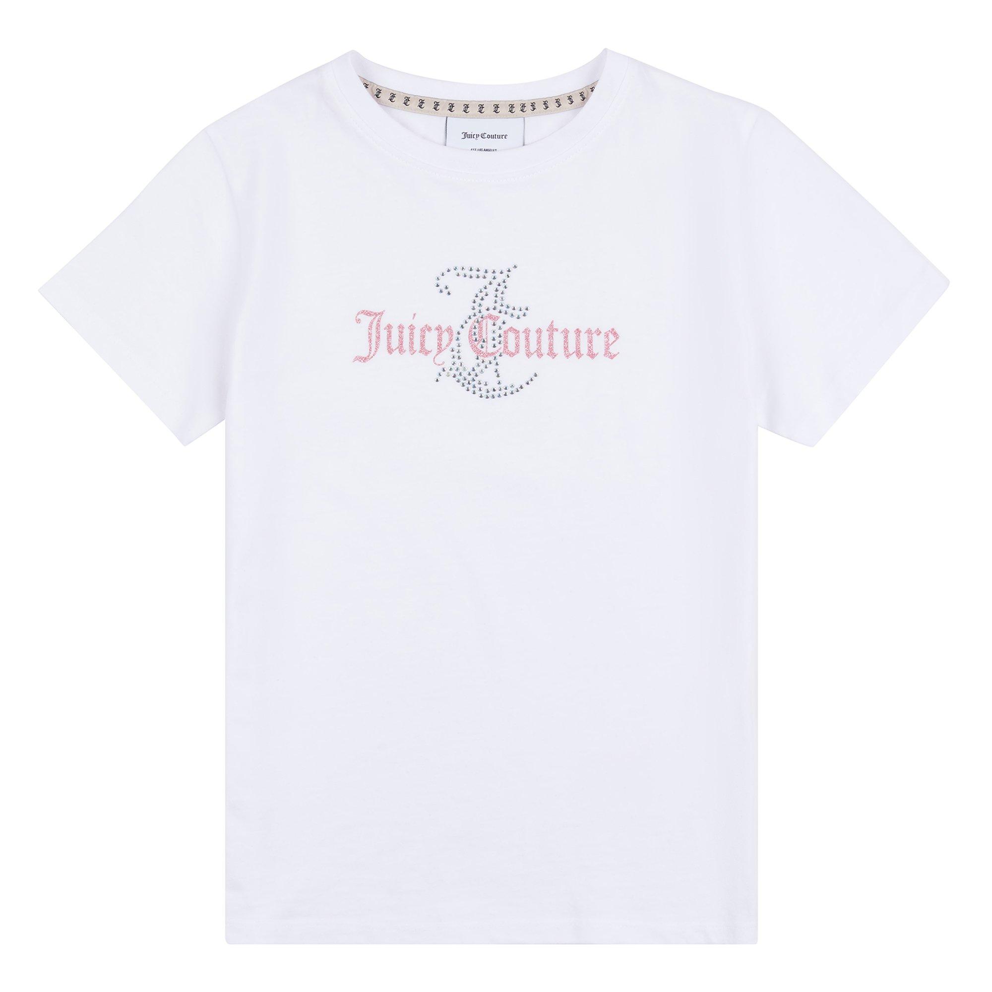 White 002 - Juicy Couture - Kids' Diamante Logo Regular Fit T-Shirt - 5