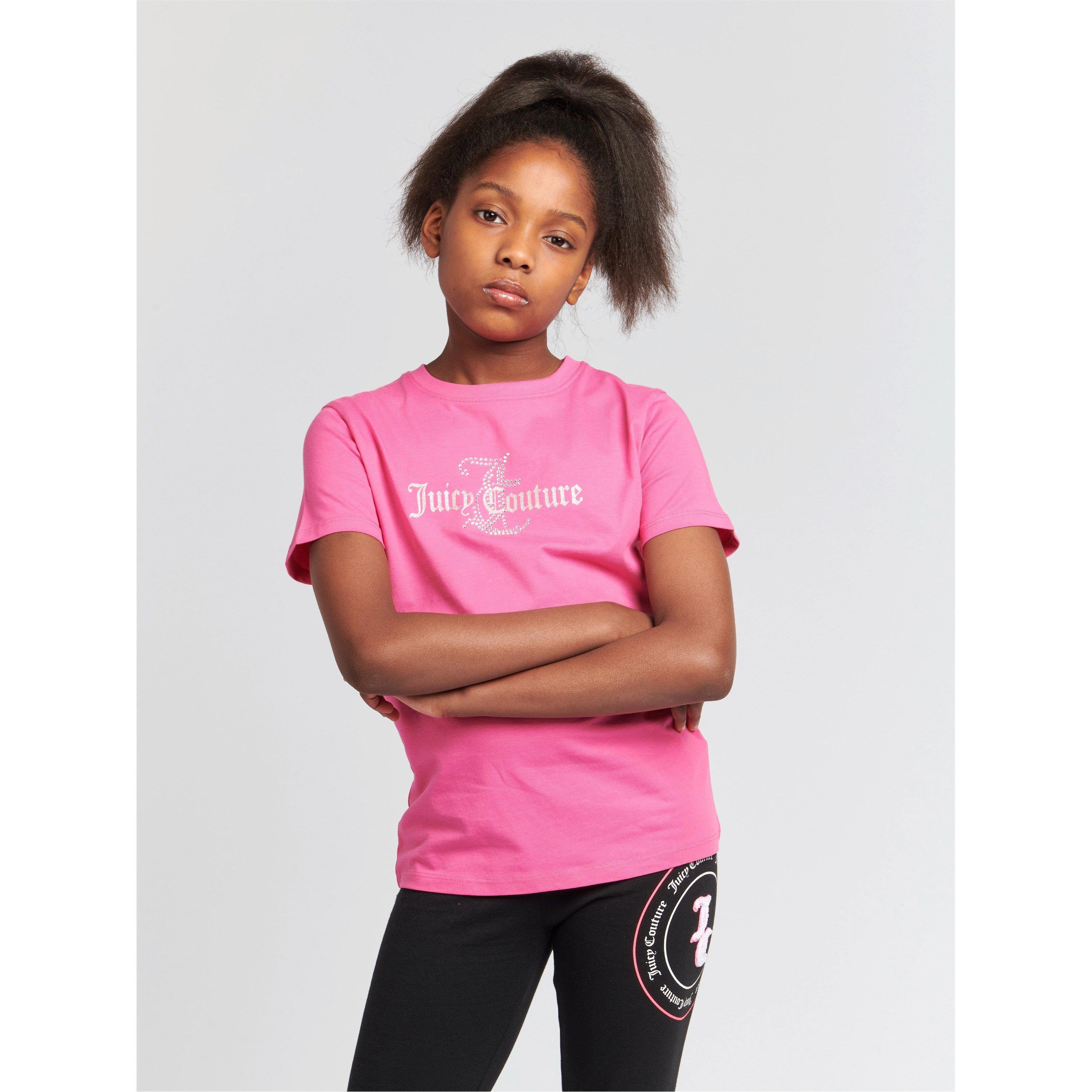 Juicy Couture Kids' Diamante Logo Regular Fit T-Shirt