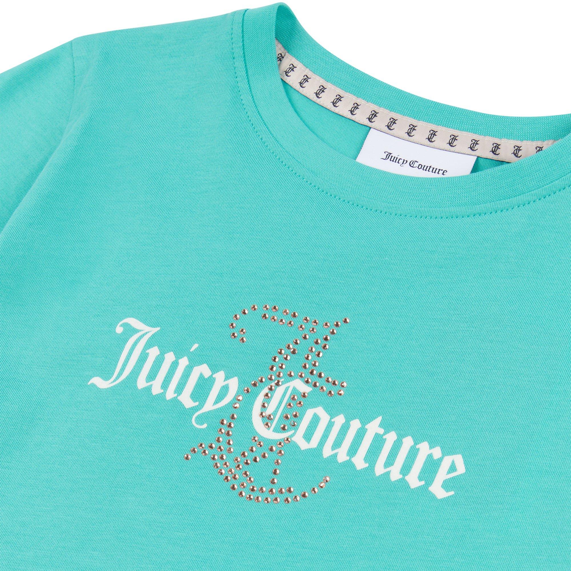Turquoise 171 - Juicy Couture - Kids' Diamante Logo T-Shirt - 7