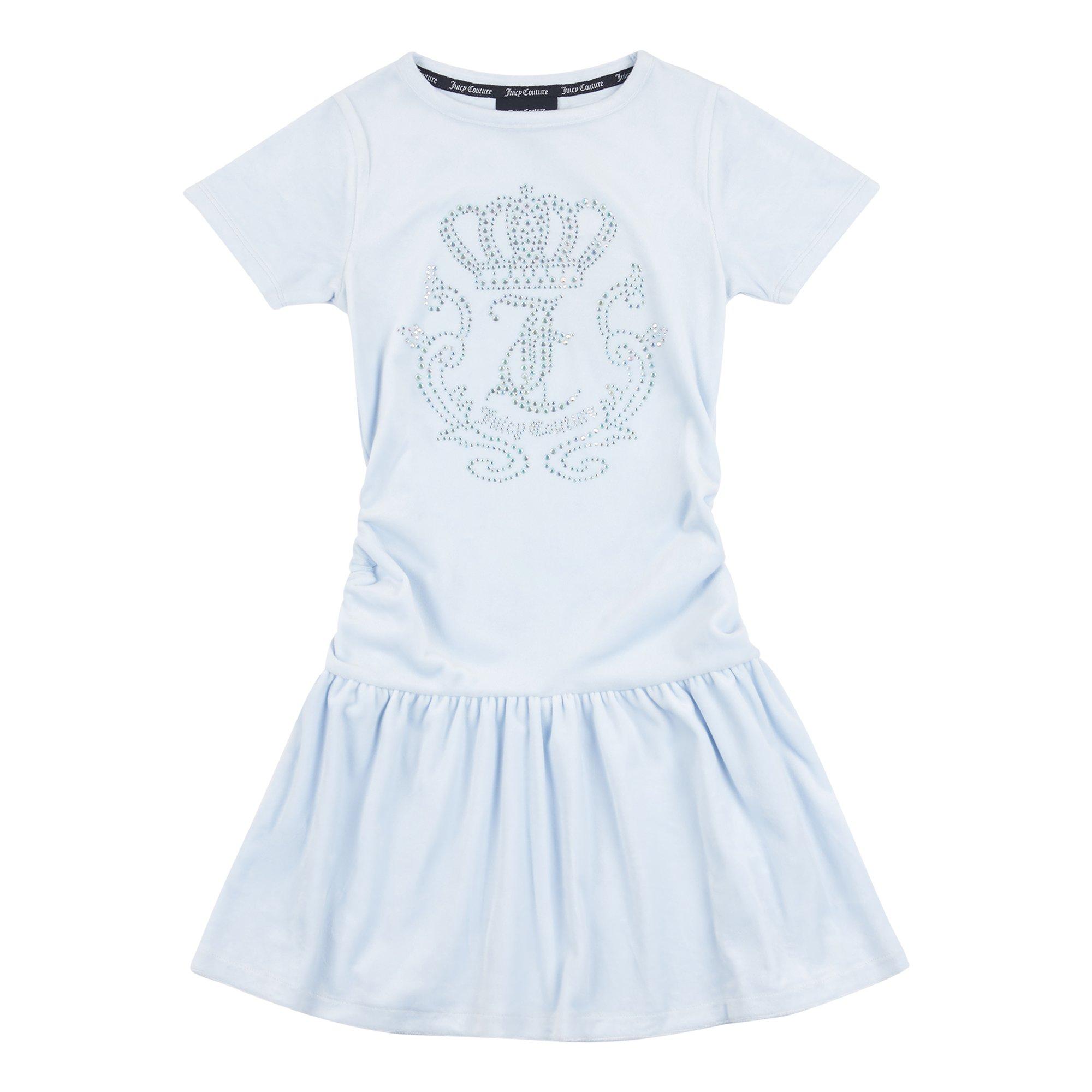 Heather E44 - Juicy Couture - Kids' Diamante Crown Velour T-Shirt Dress - 5