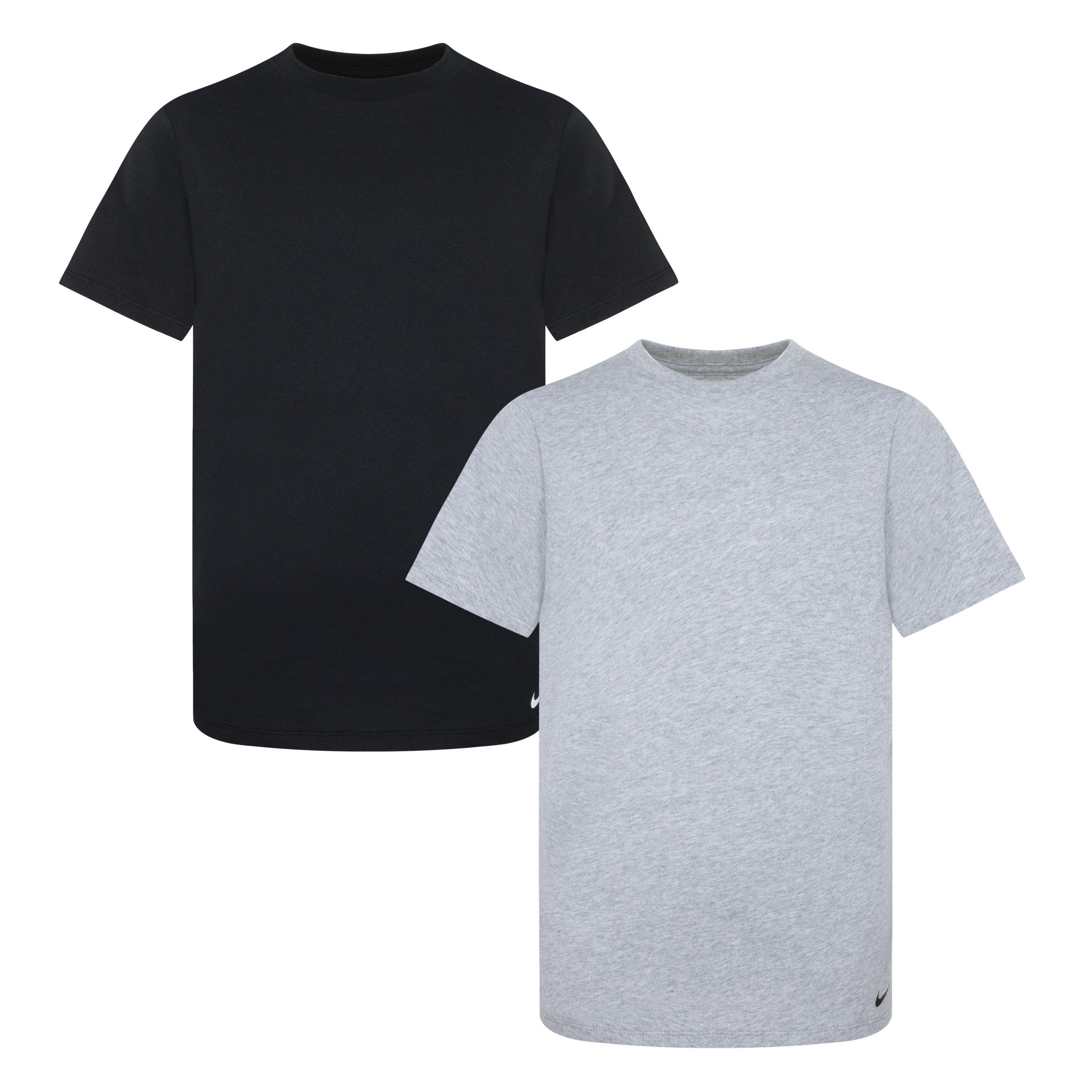 Grey/Black - Nike - 2Pk Crew Under Shirt Junior Boys